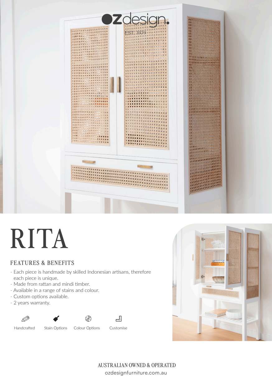 Oz design rattan deals cabinet