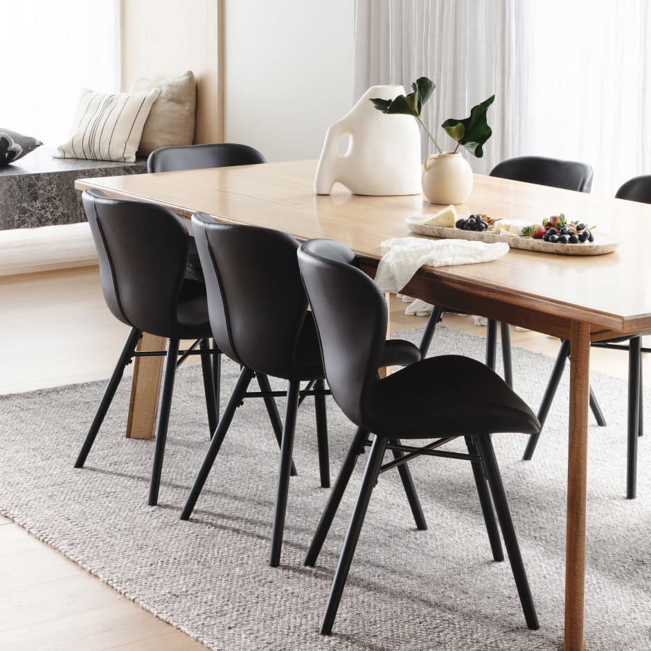 Dining chairs black legs store