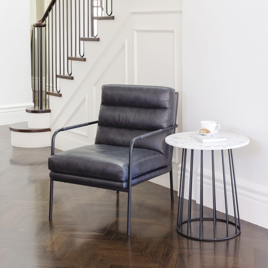 Slim leather chair hot sale