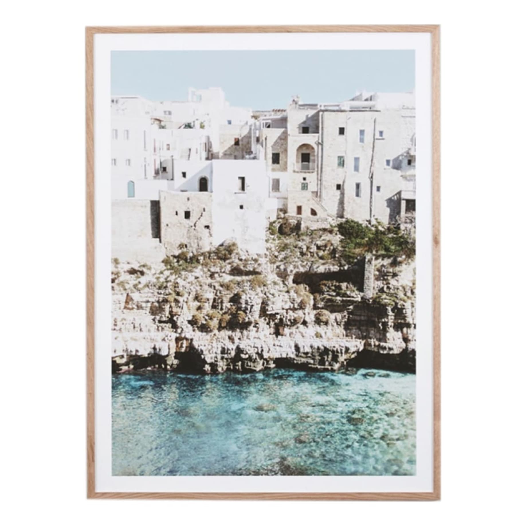 Amalfi Village Framed Print in 100 x 135cm