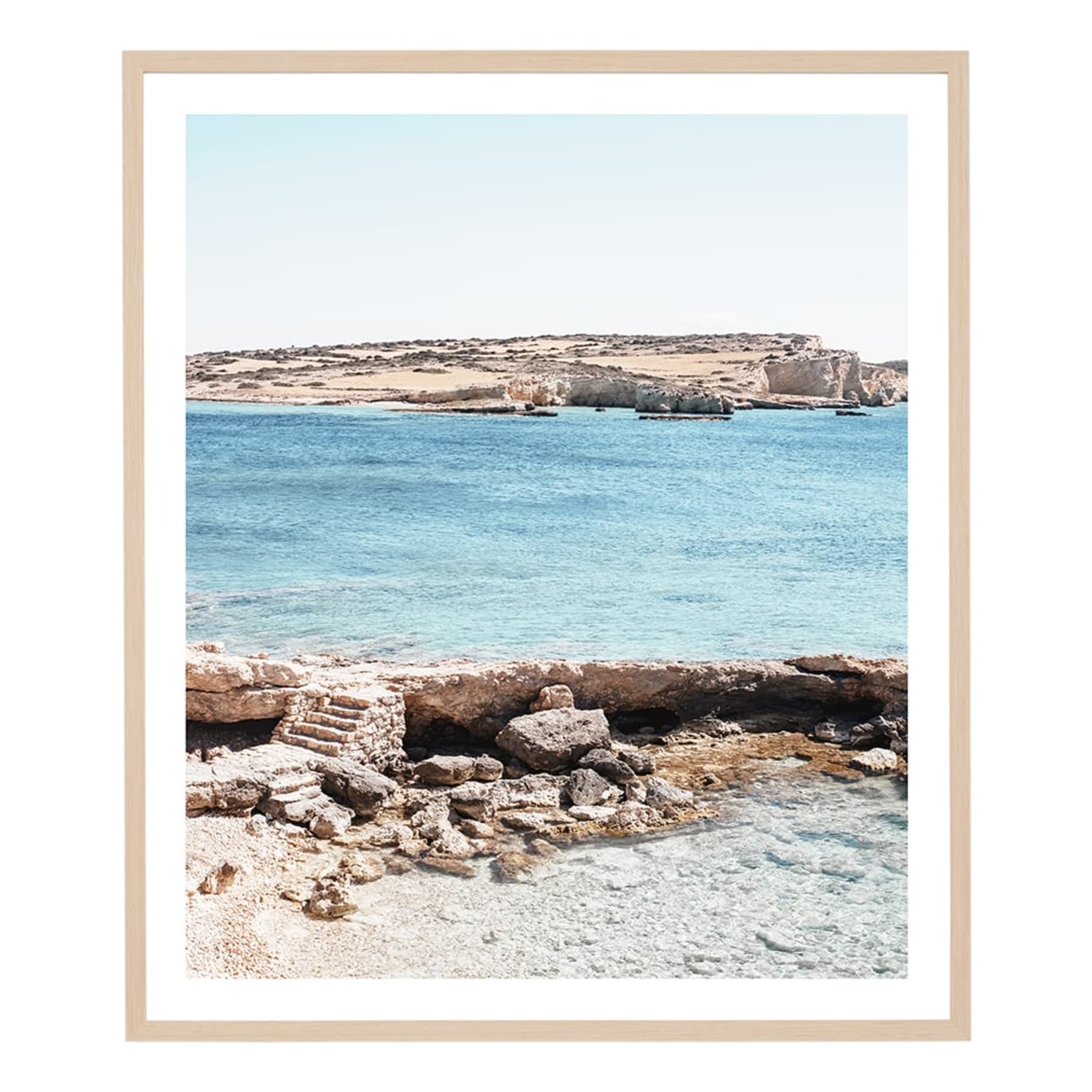 Ancient Shore Framed Print in 58 x 68cm