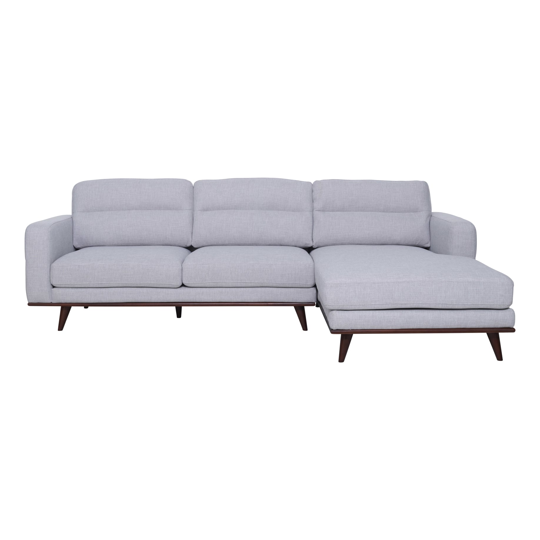 Astrid 2.5 Seater Sofa + Chaise RHF in Talent Silver