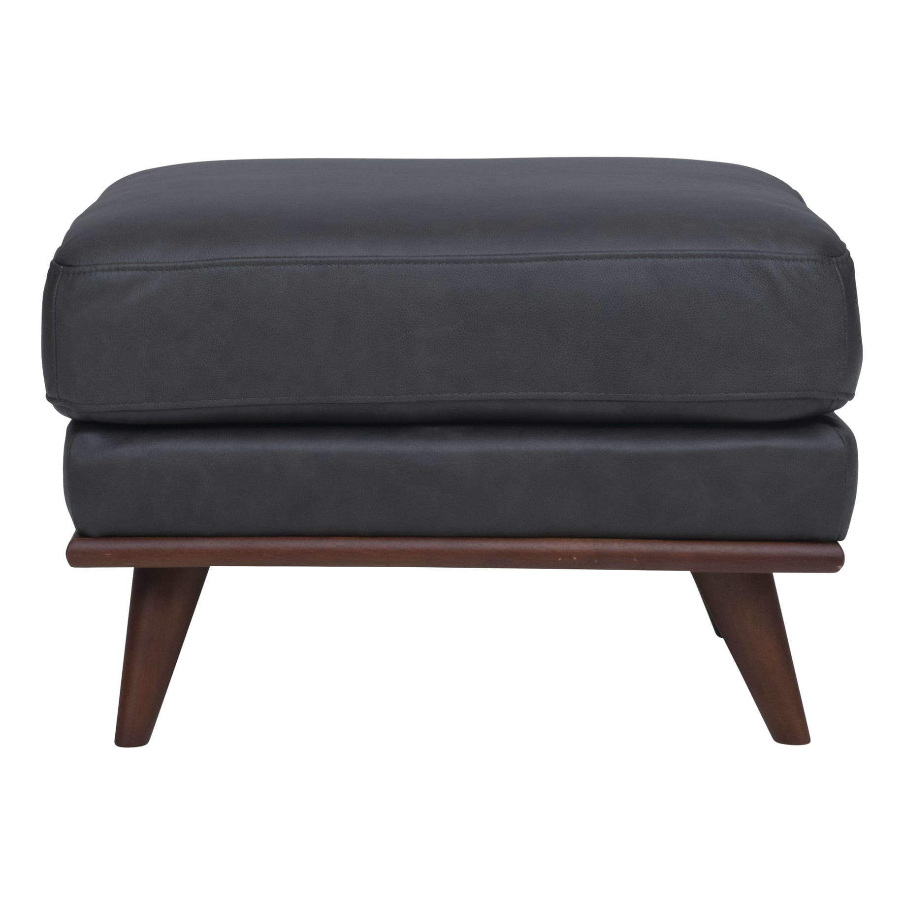 Astrid Ottoman in Butler Leather Slate