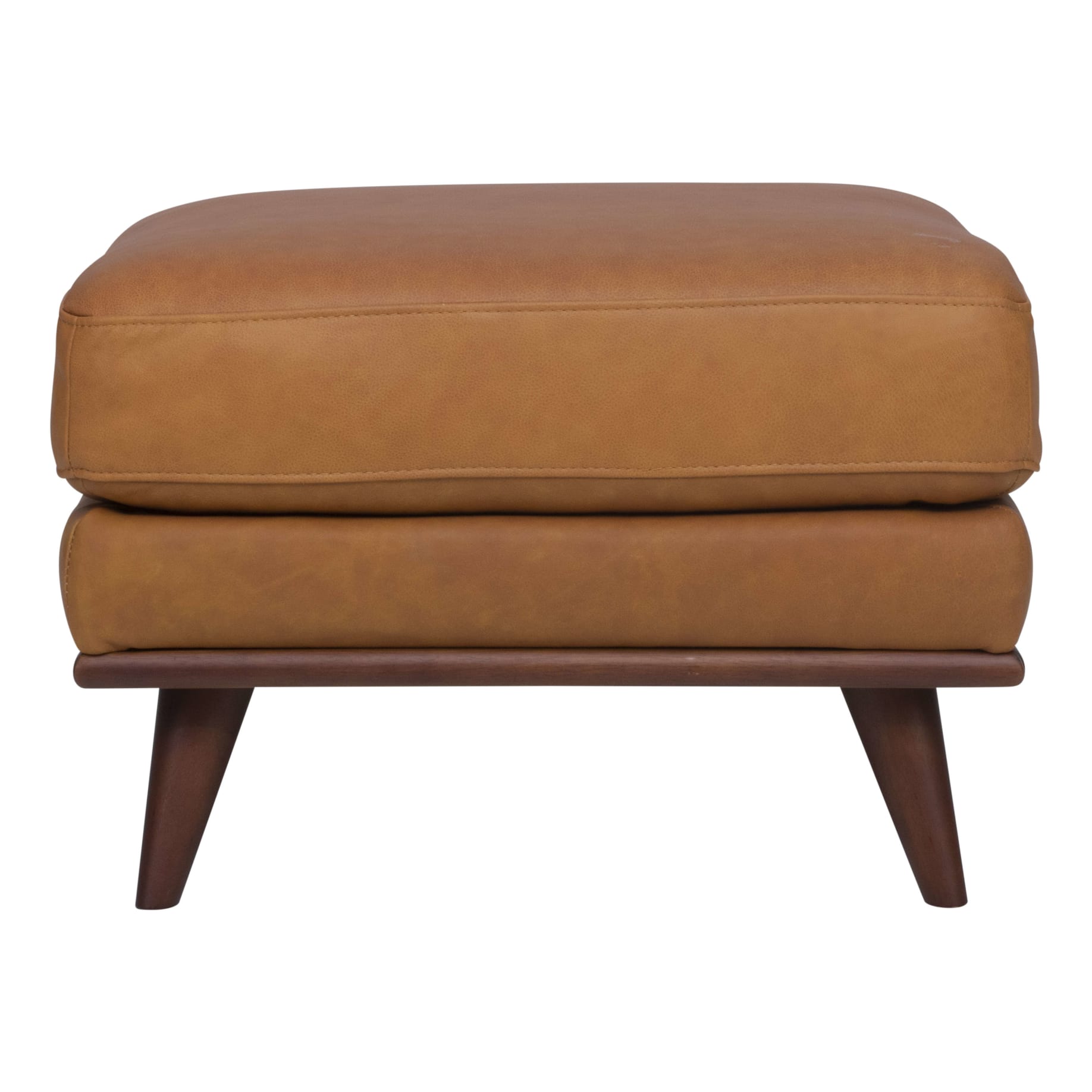 Astrid Ottoman in Butler Leather Russet
