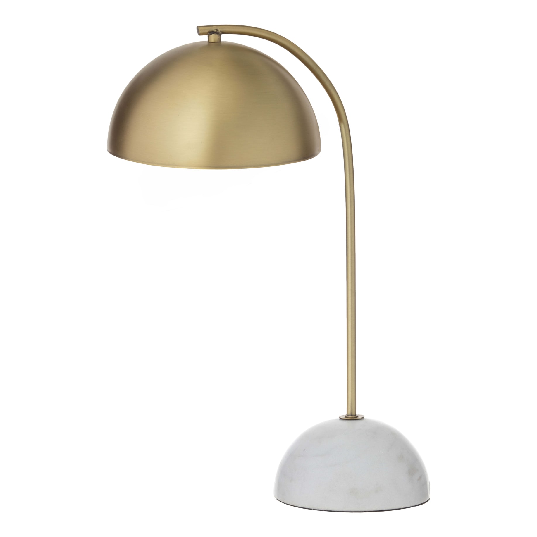 Atticus Table Lamp 24x43cm in Brass/White
