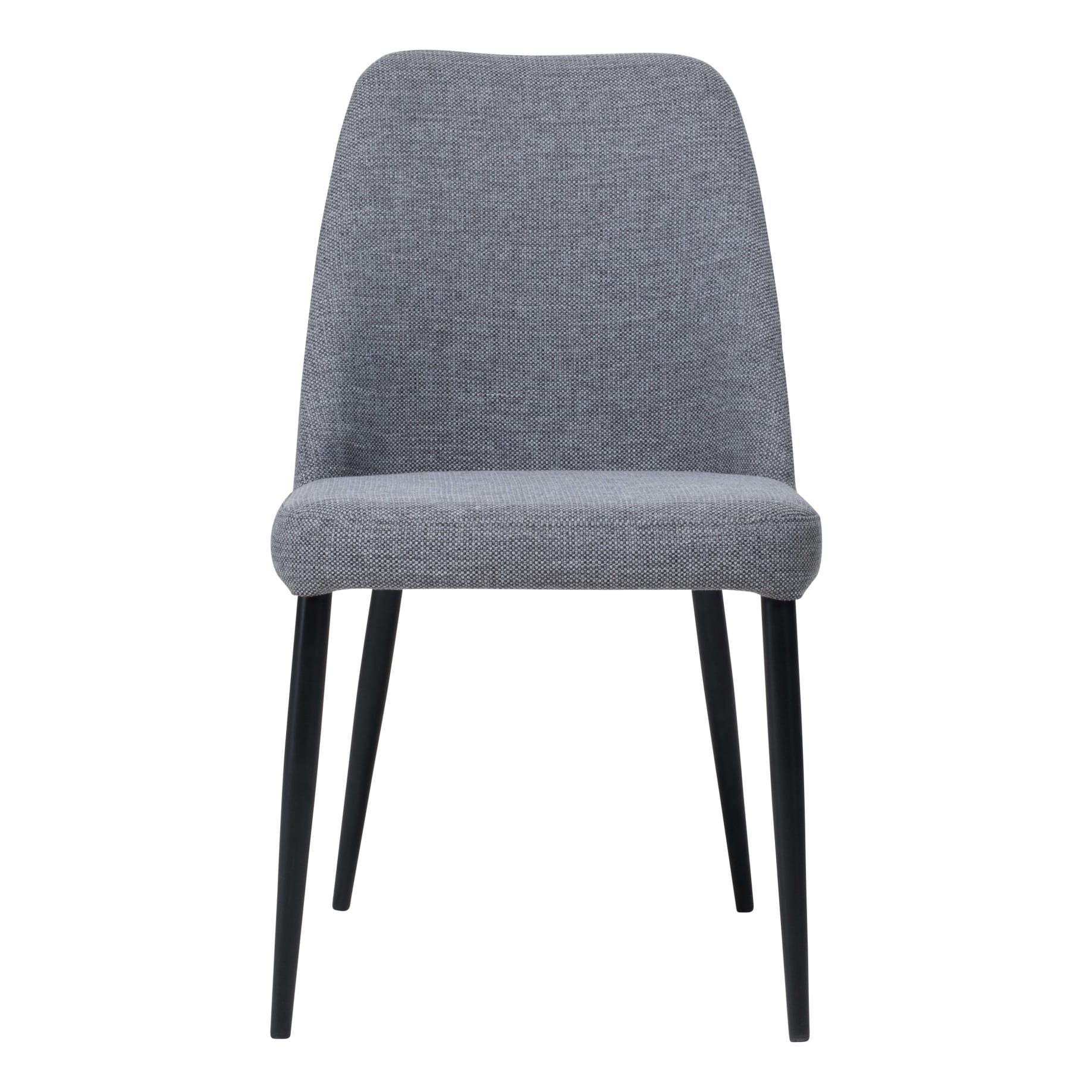 Avon Dining Chair in Dark Grey Fabric / Black Leg