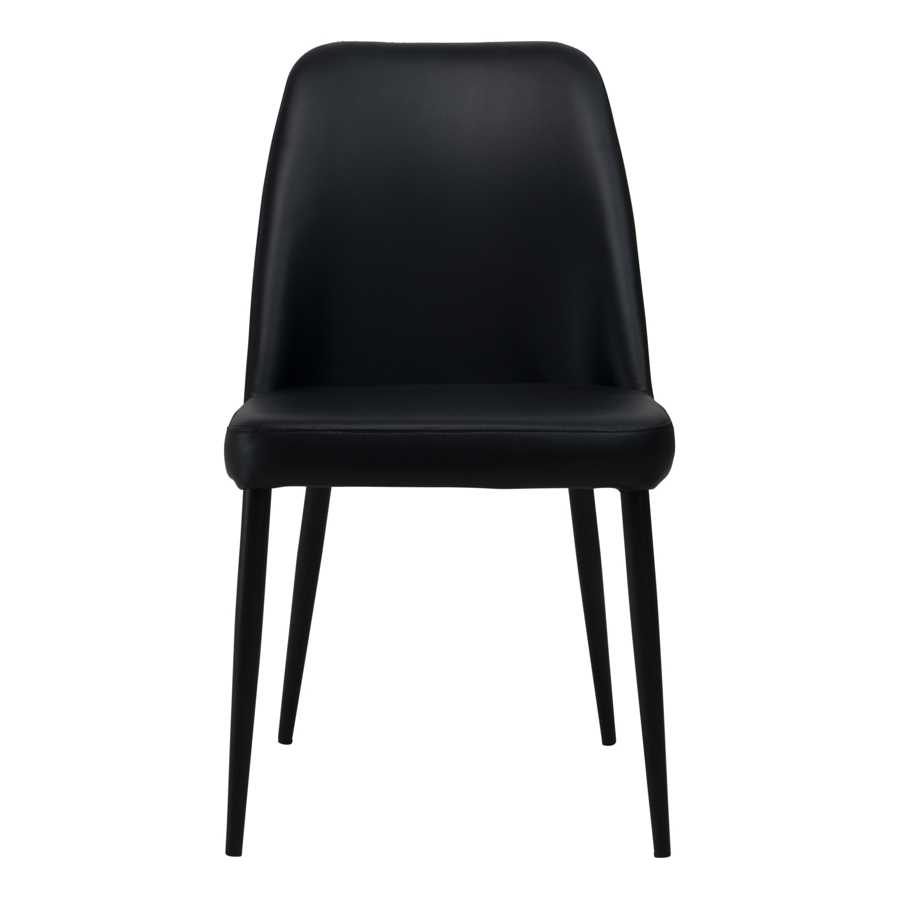 Black pu dining chairs store