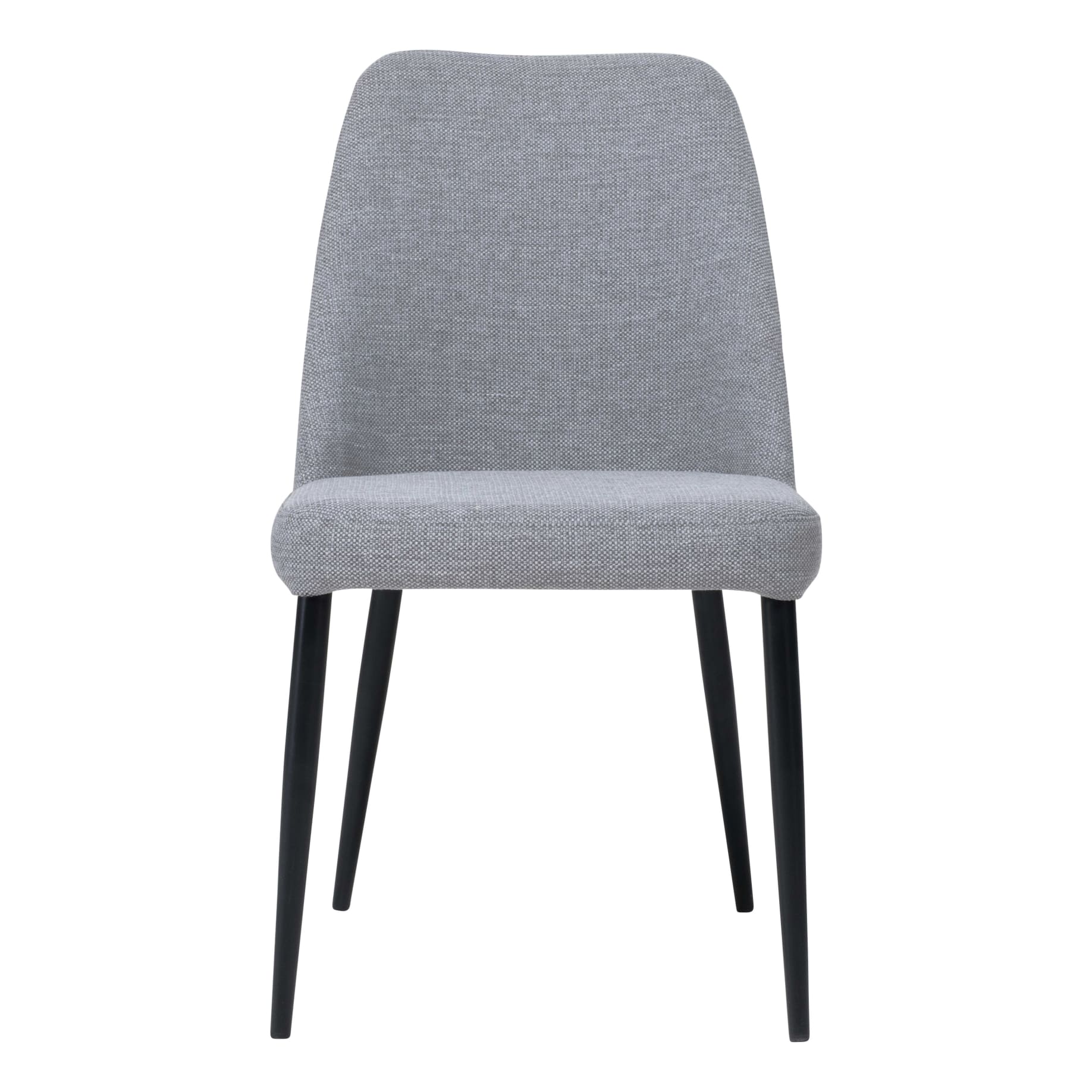 Avon Dining Chair in Light Grey Fabric / Black Leg