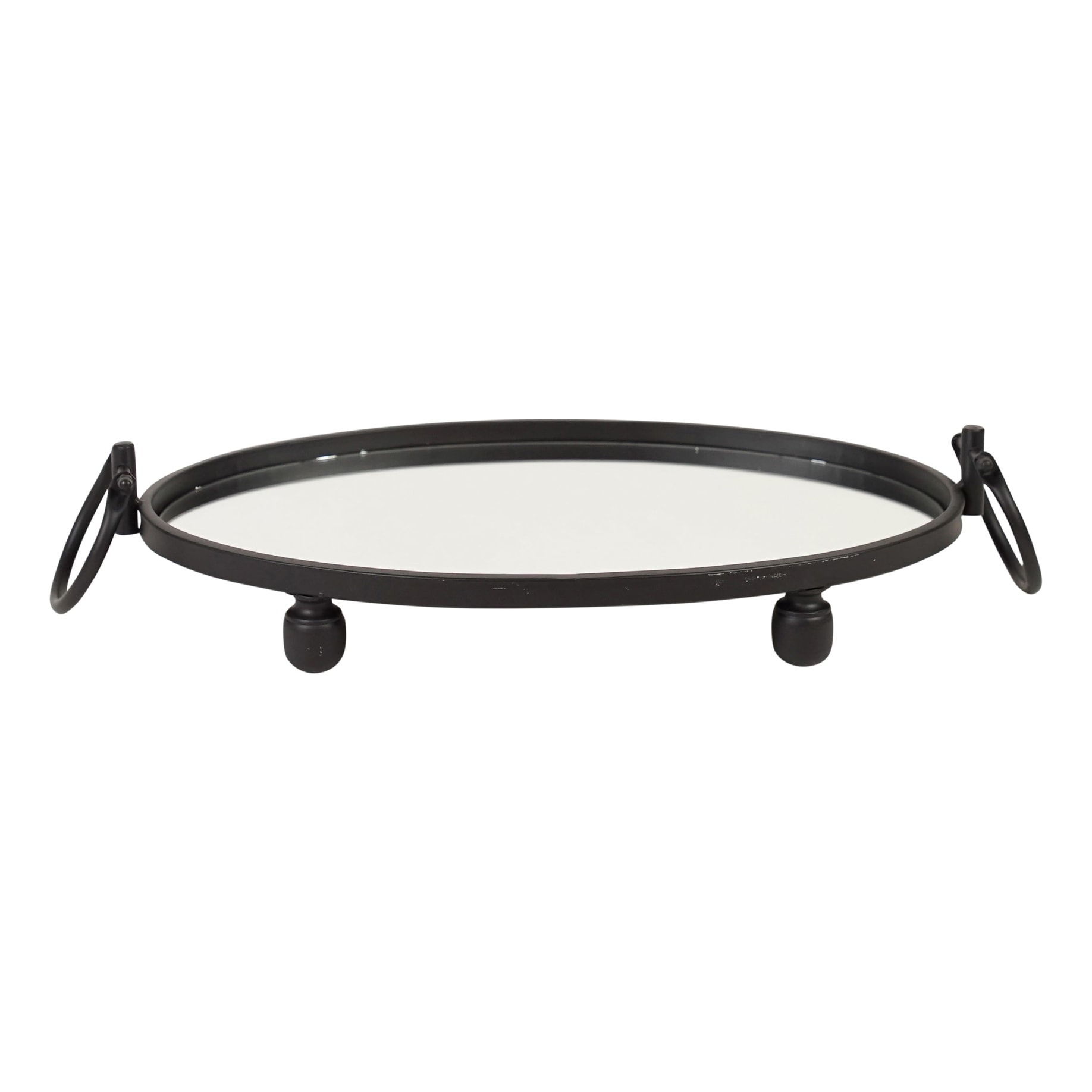 Blair Oval Mirror Tray 58.5x11cm in Black