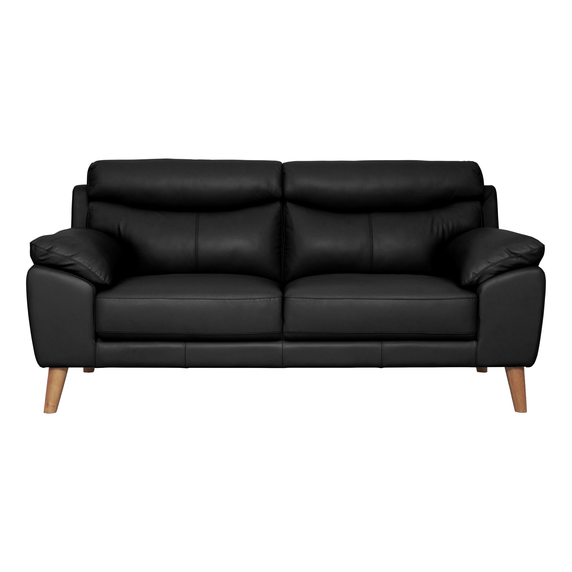 Bronco 2 Seater Sofa in Leather Black