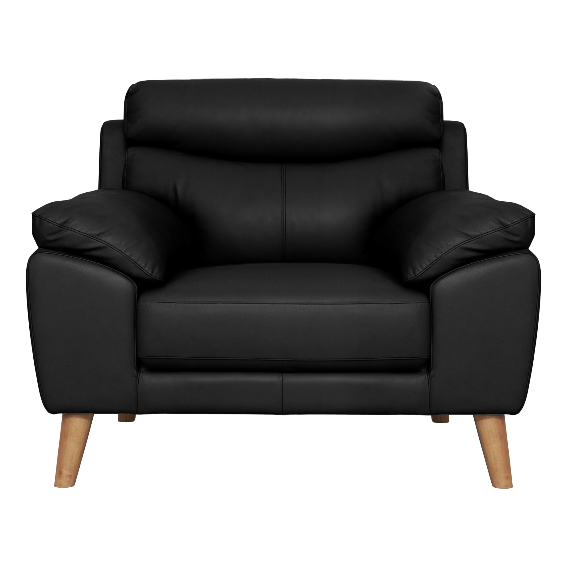 Bronco Armchair in Leather Black