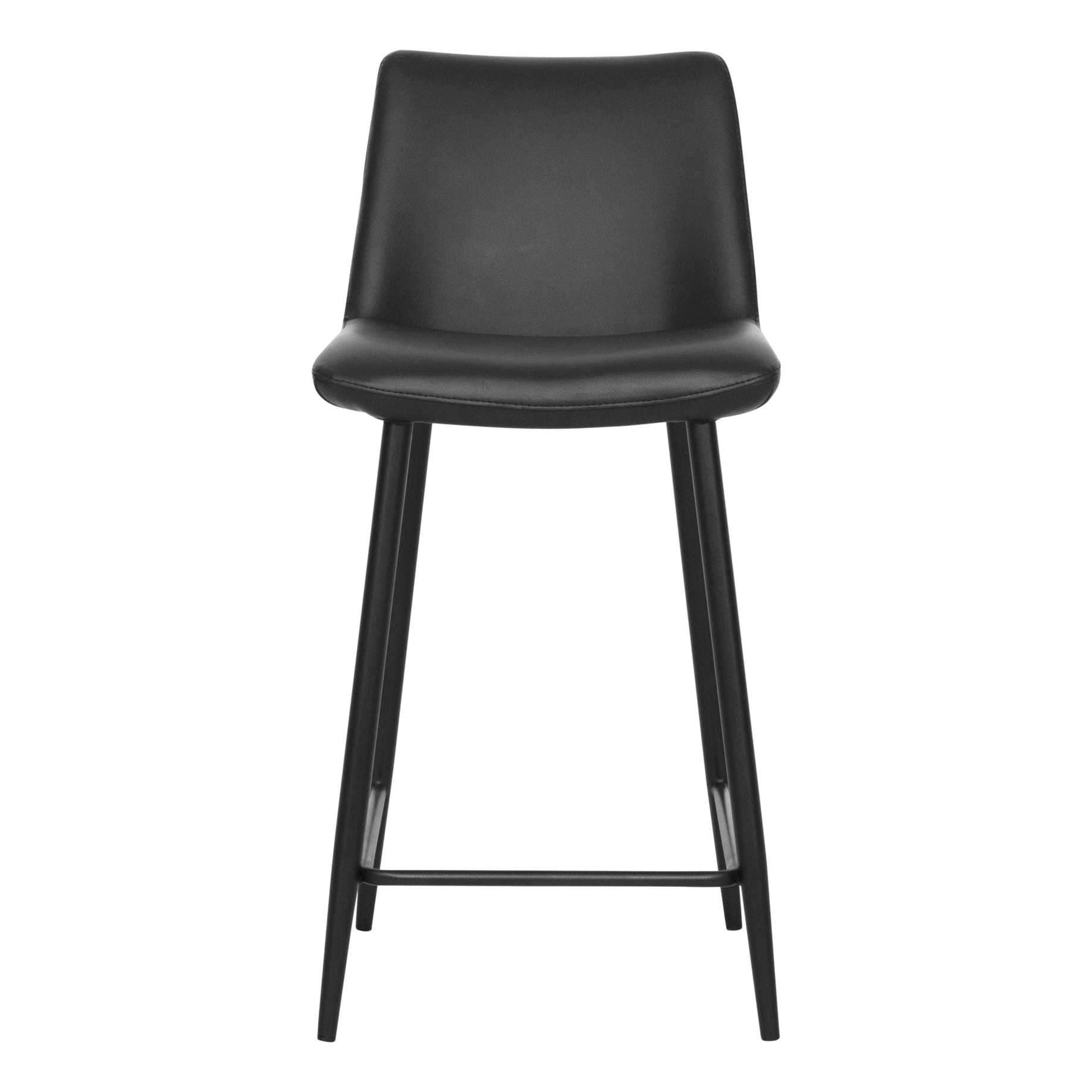 Cannes Bar Chair in Black PU / Black Leg