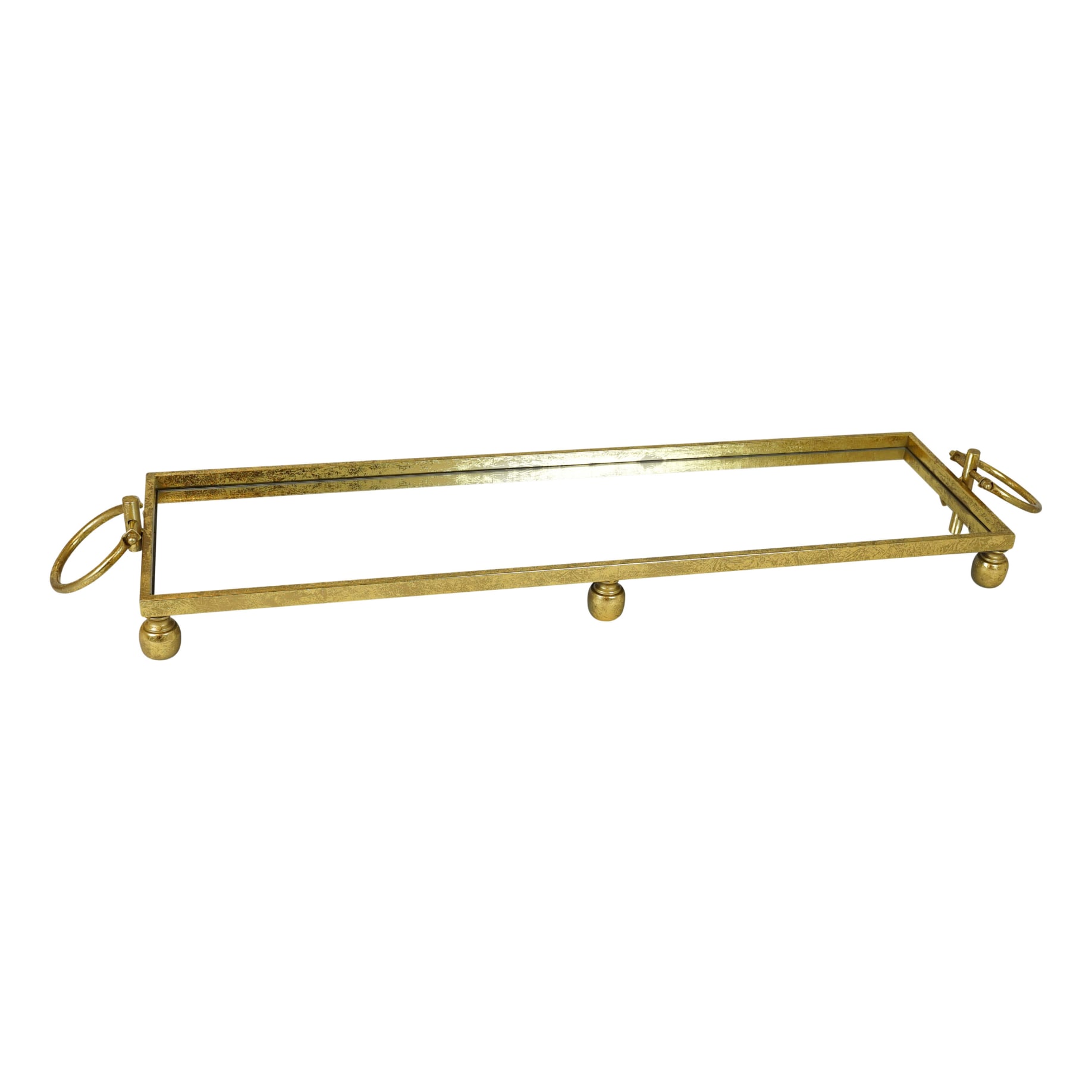 Clay Tray with Handles 94x11cm in Gold