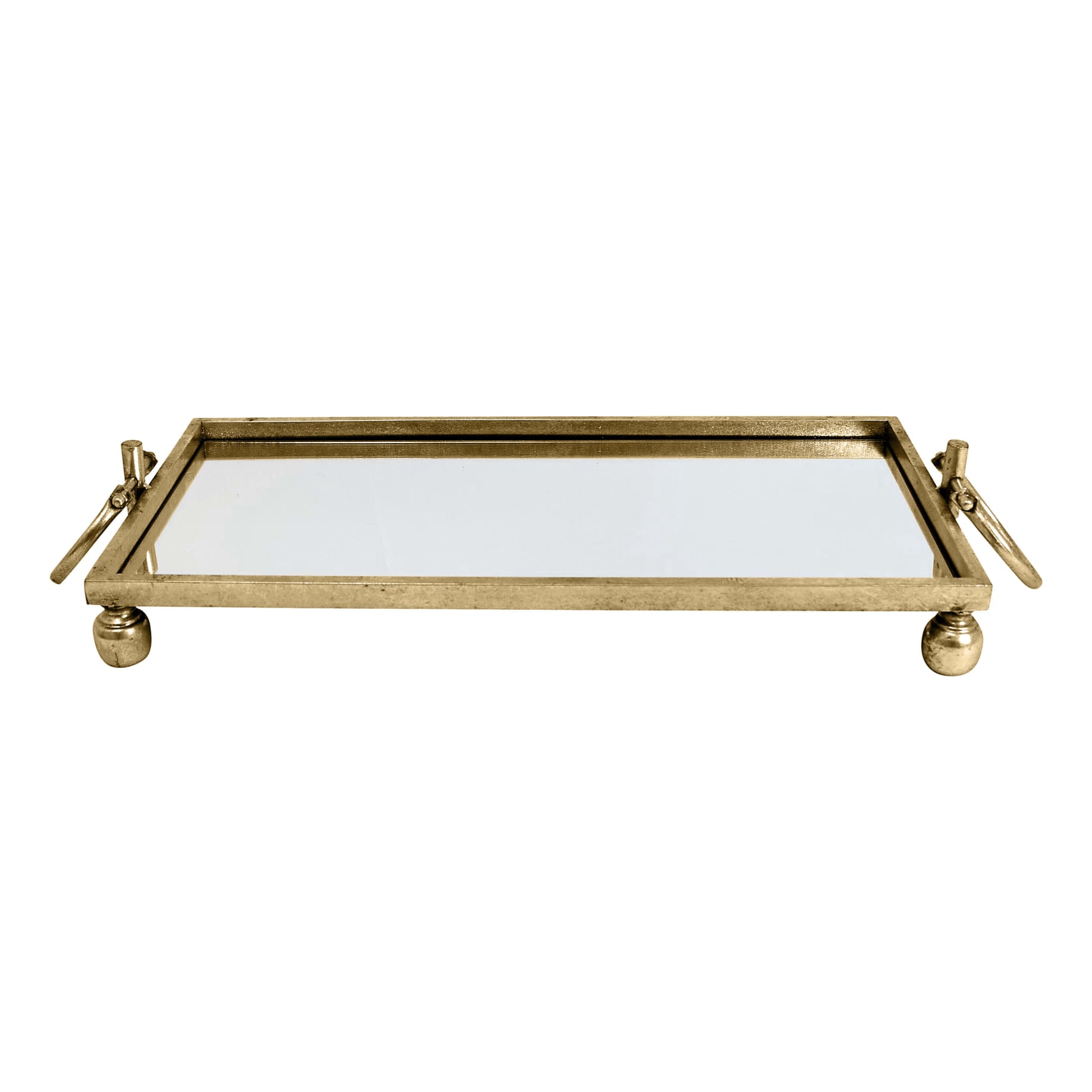 Clay Tray With Handles 57.5x10.5cm in Gold
