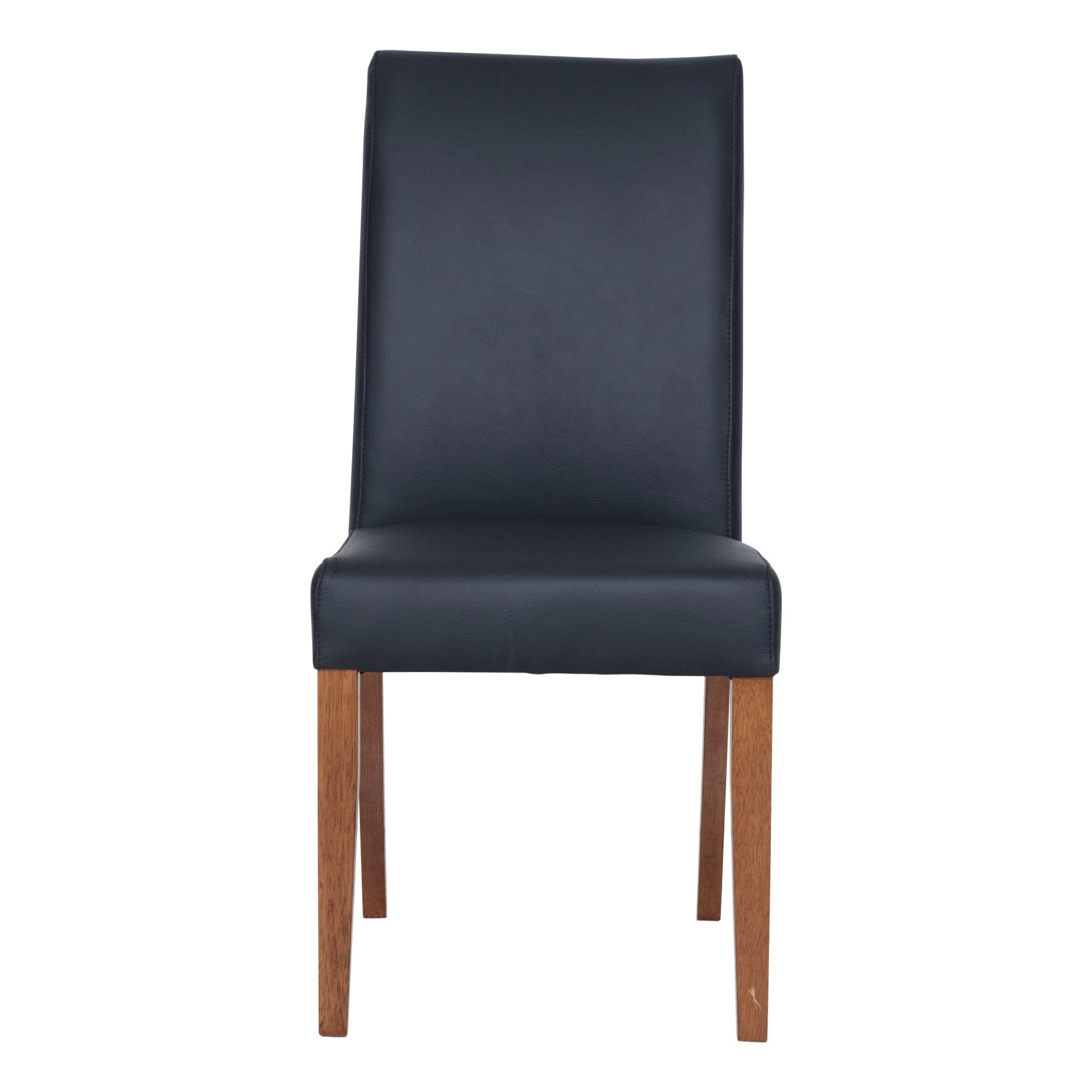 Navy leather dining chair hot sale
