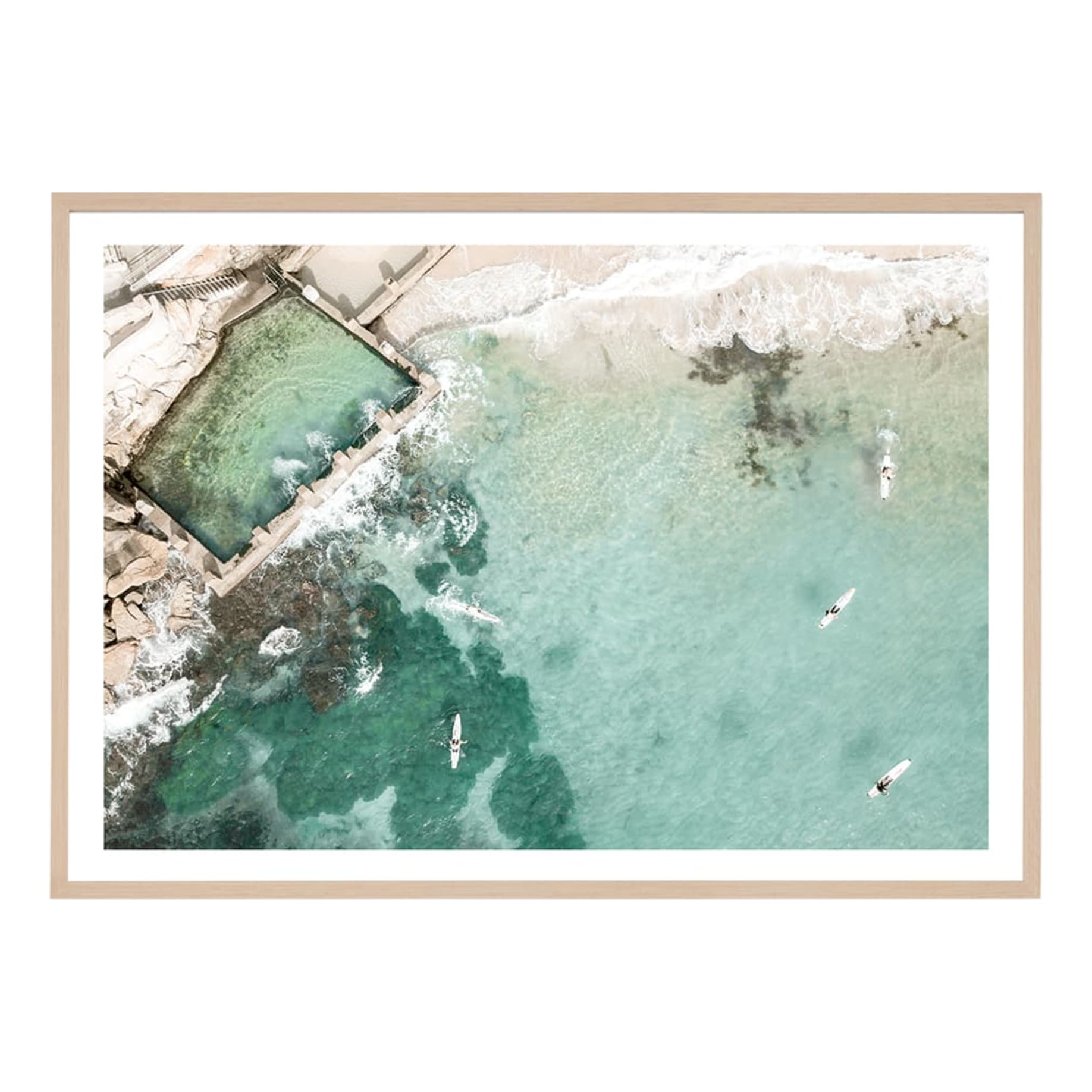 Coogee Paddle Framed Print in 62 x 45cm