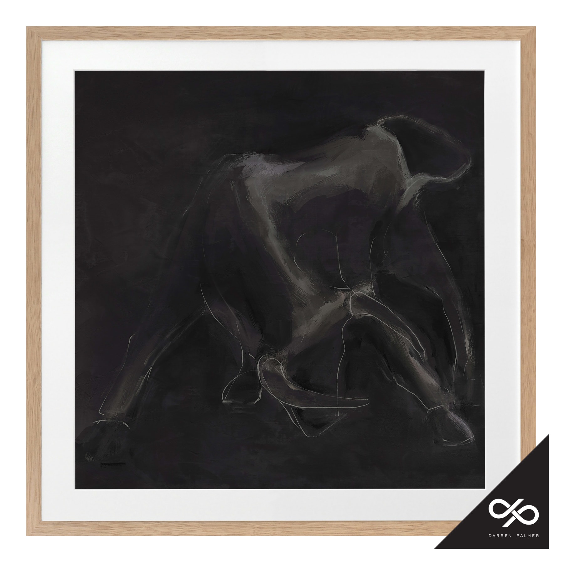 Contours Charge Framed Print in 84 x 84cm