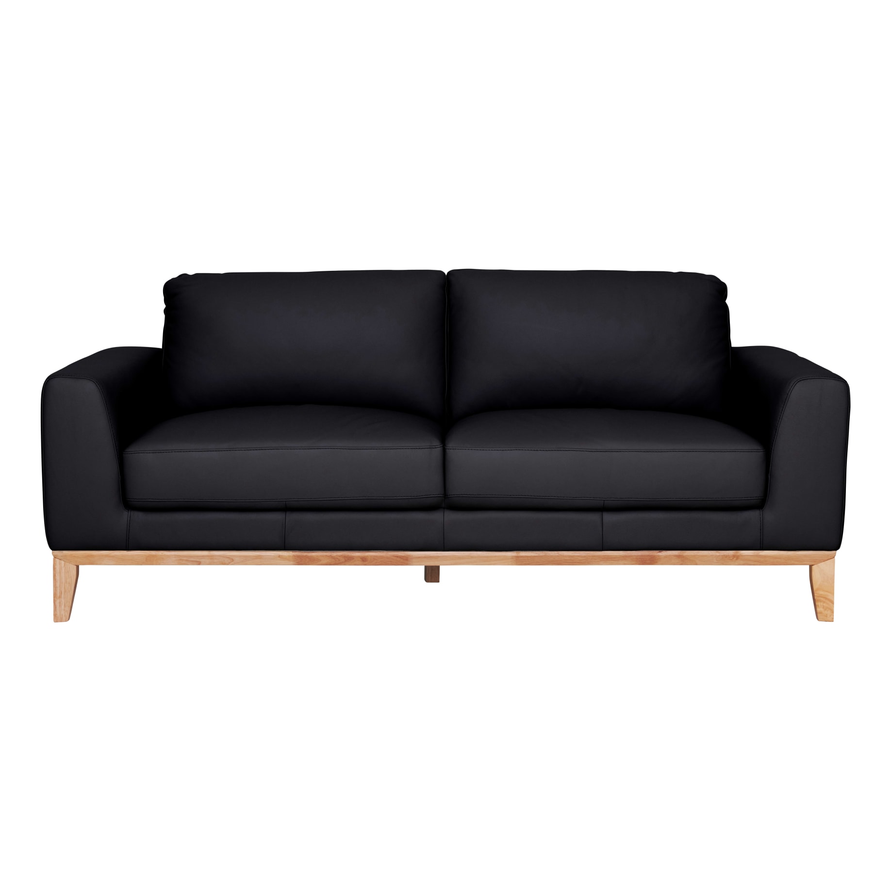 Dante 3 Seater Sofa in Leather Black