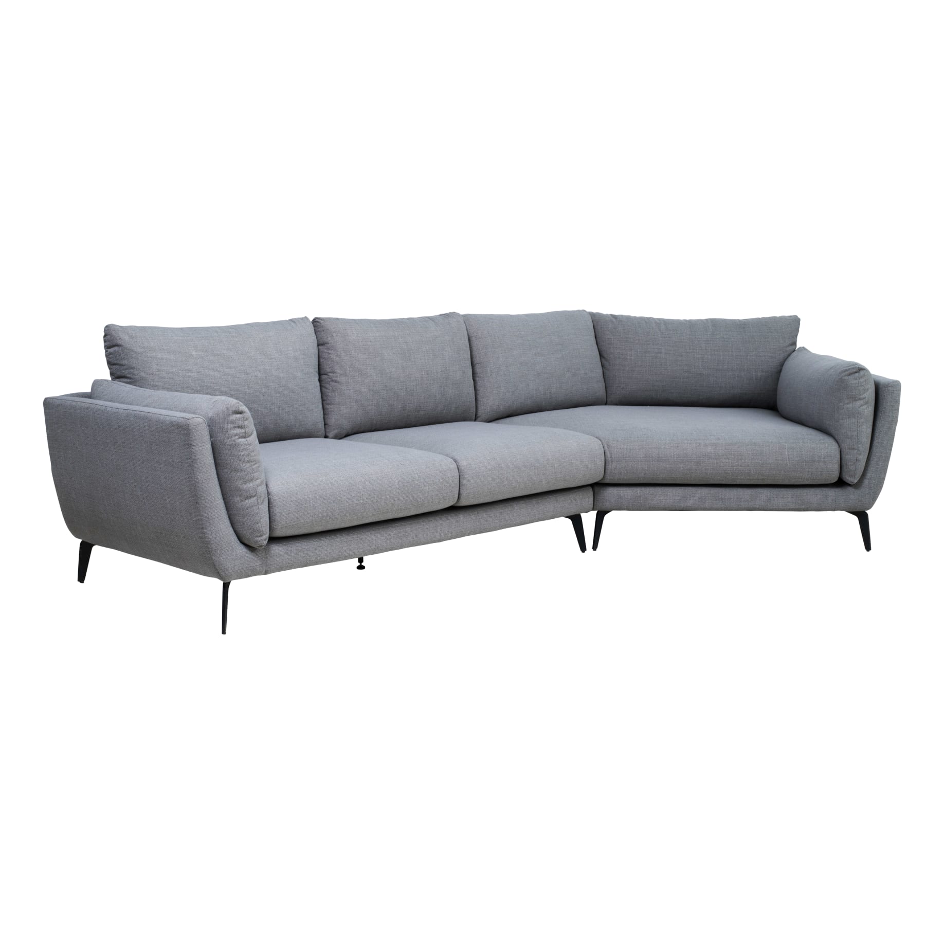 Everett 2 Seater+Angled Chaise RHF in Charcoal