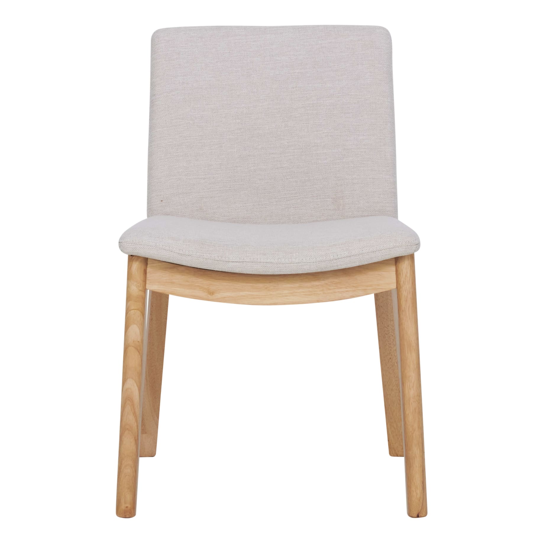 Everest Dining Chair in City Beige Fabric / Clear Lacquer