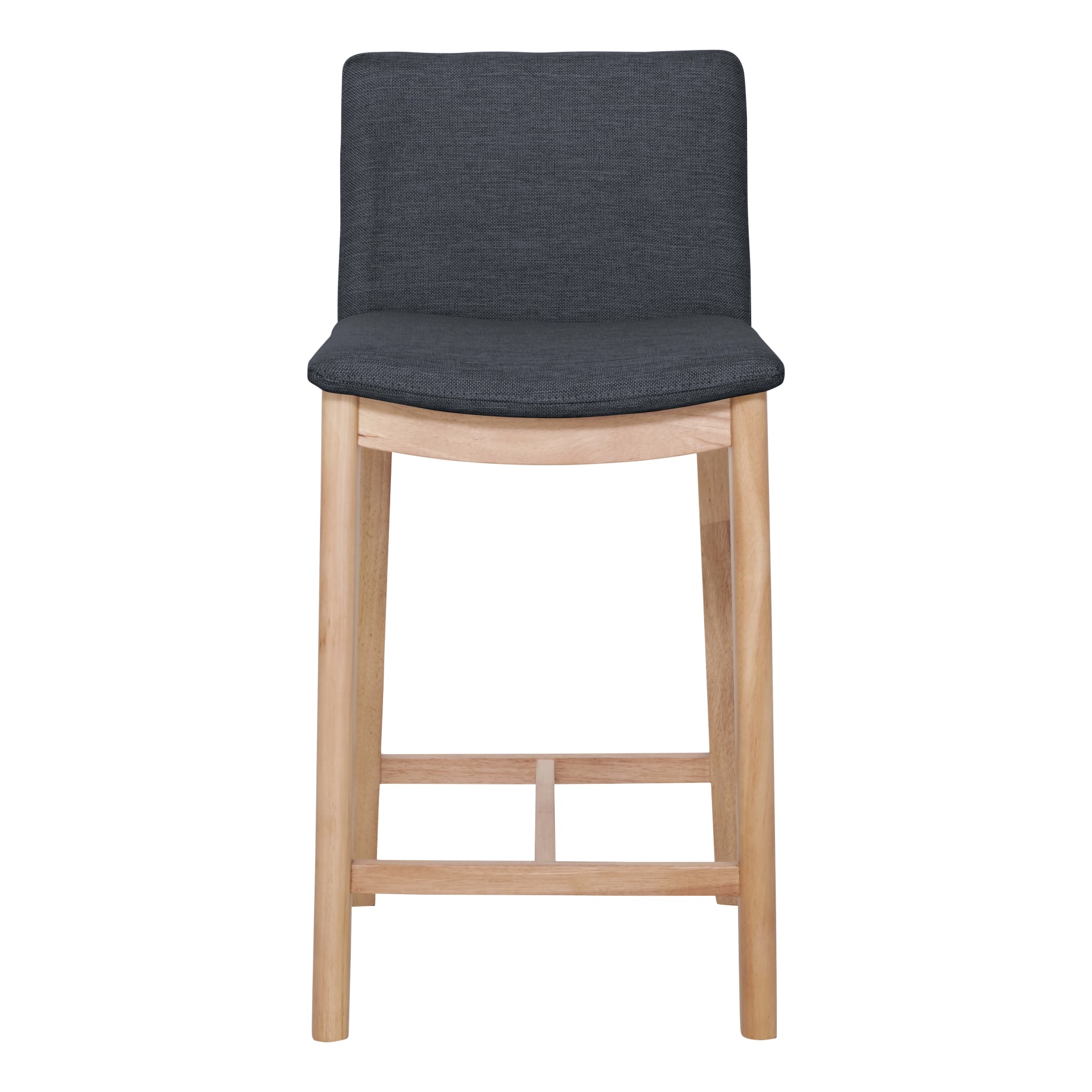 Everest Bar Chair in City Grey Fabric / Oak Stain