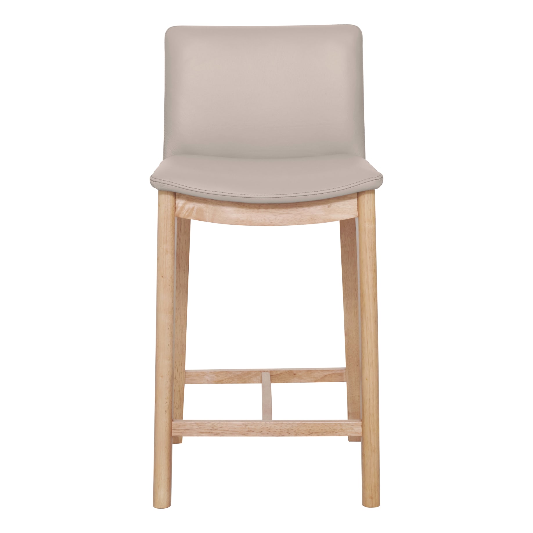 Everest Bar Chair in Leather Light Mocha / Oak Stain