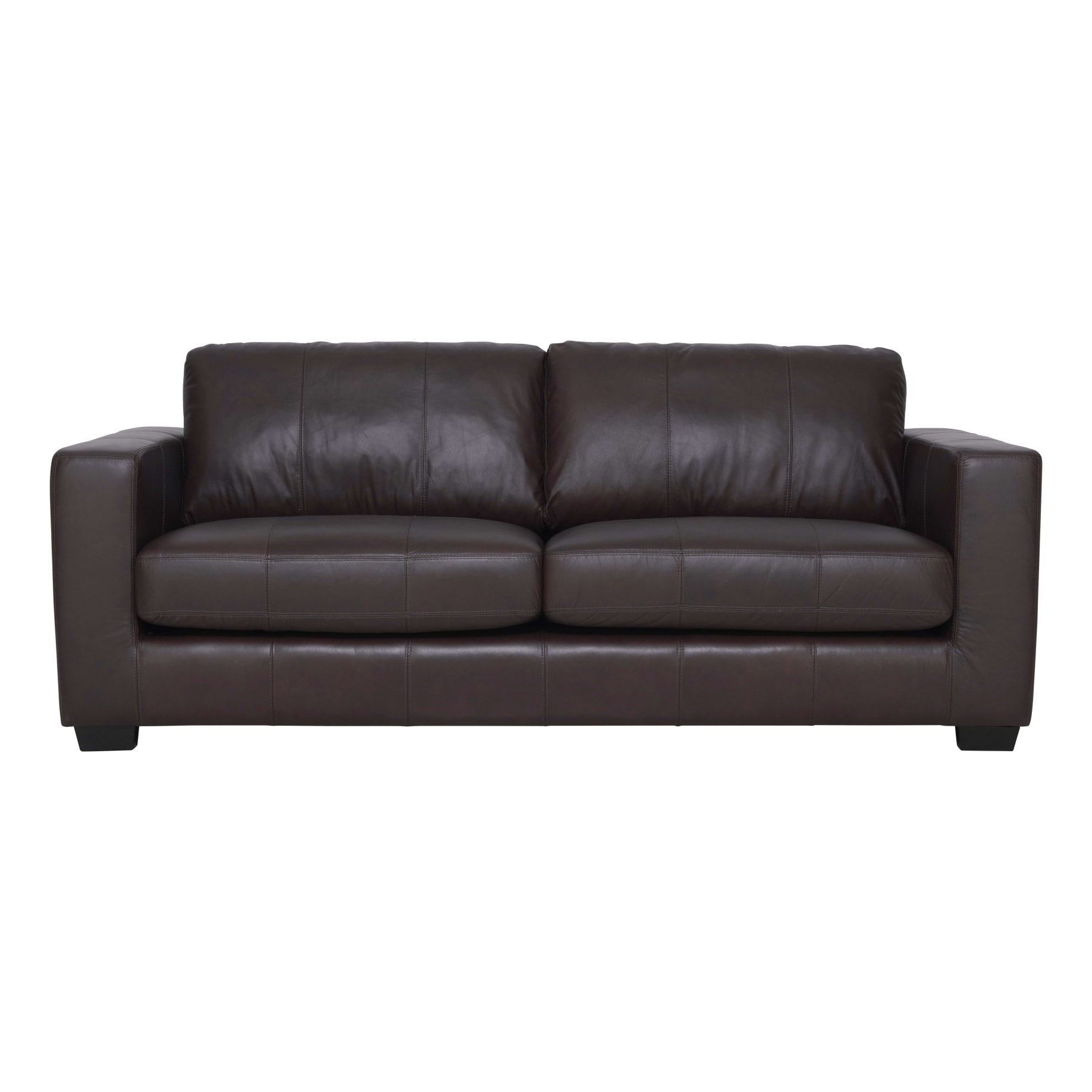 Gordon 3 Seater Sofa in Aniline Leather Dark Chocolate