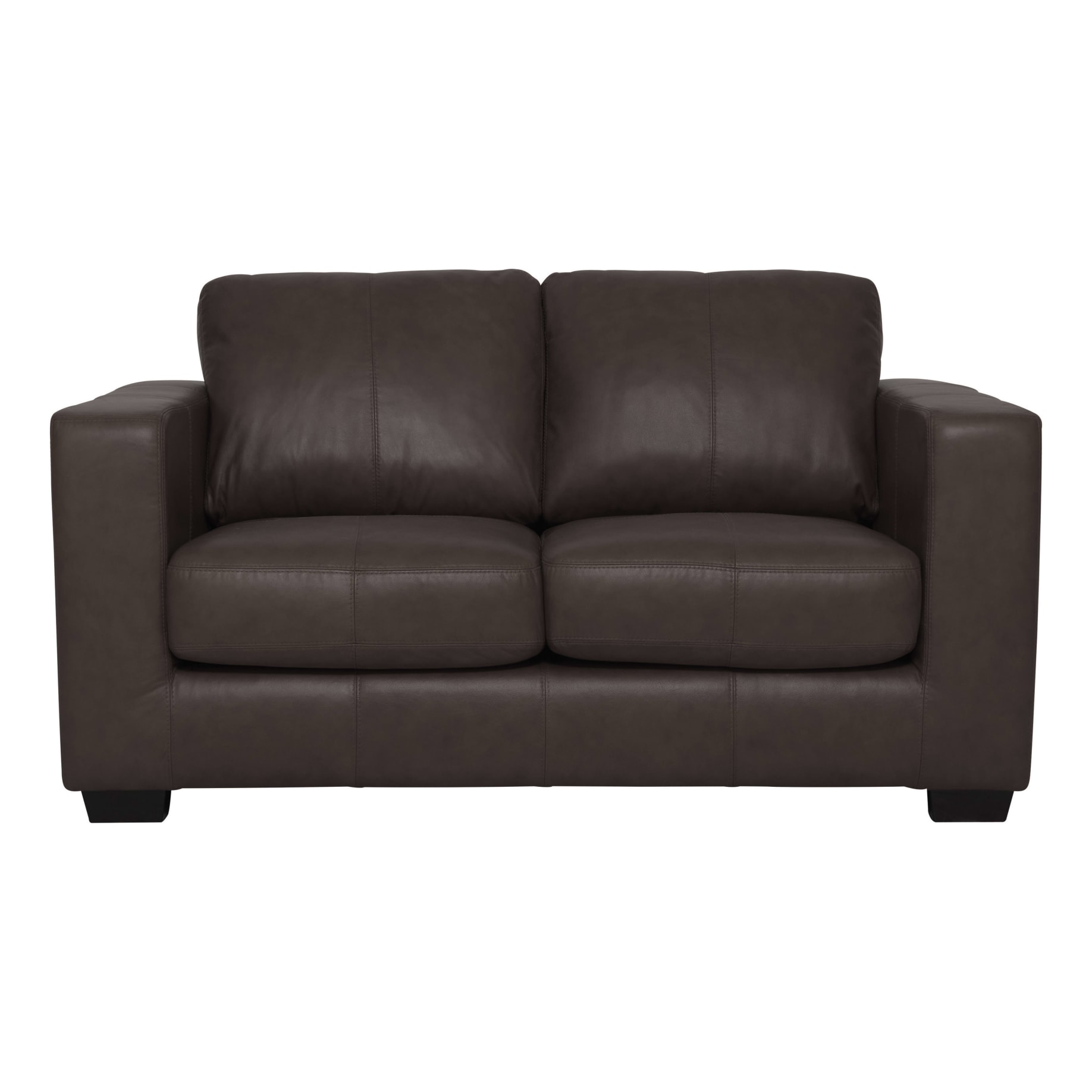 Gordon 2 Seater Sofa in Aniline Leather Dark Chocolate