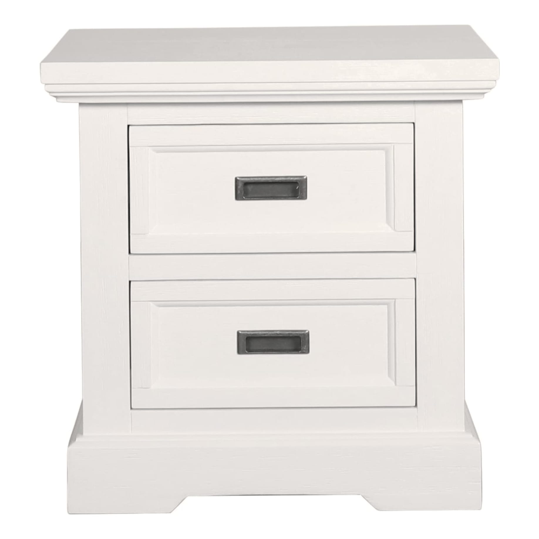 Hamptons Bedside Table in White