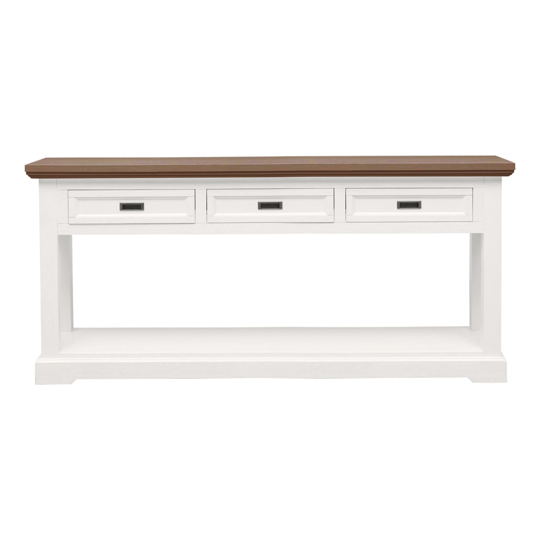 Hamptons Console Table 175cm Drawer in Acacia Two Tone