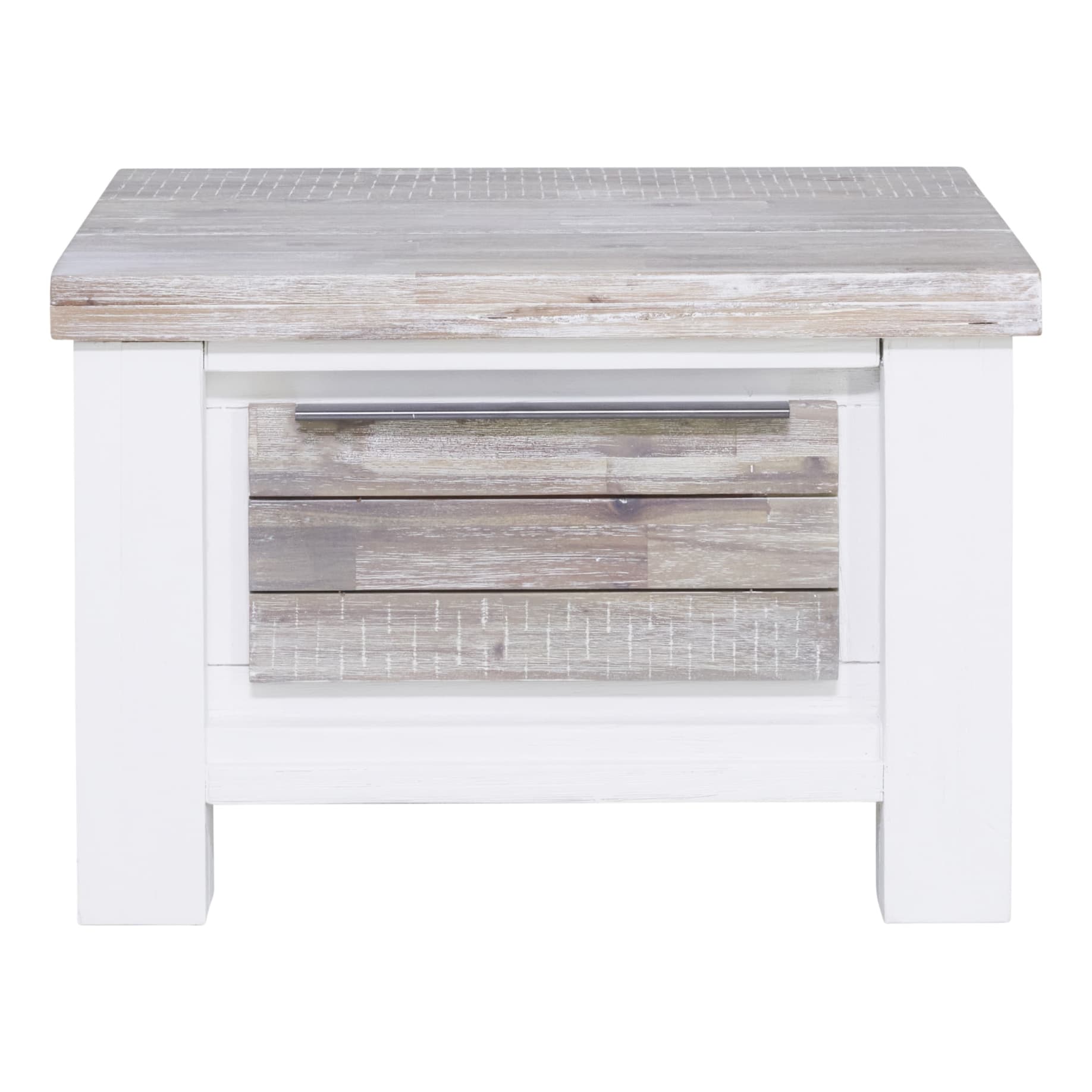 Halifax Side Table 60cm in Acacia Grey / White