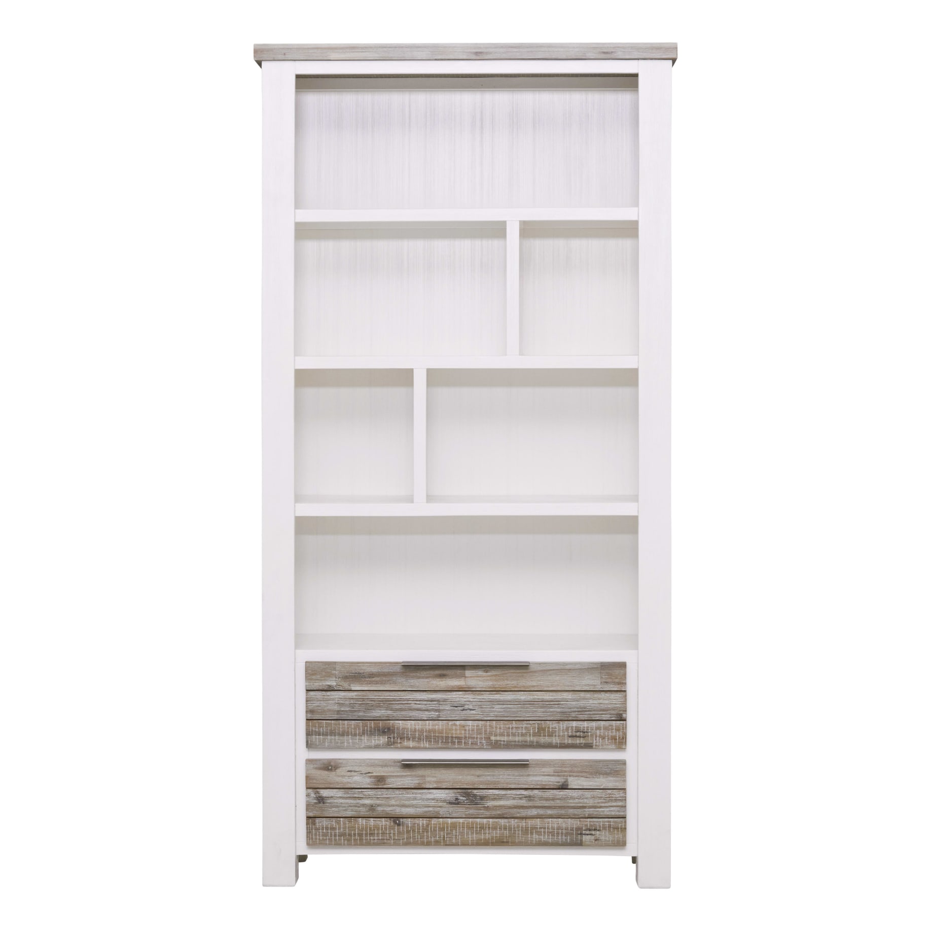 Halifax Bookcase in Acacia Grey / White
