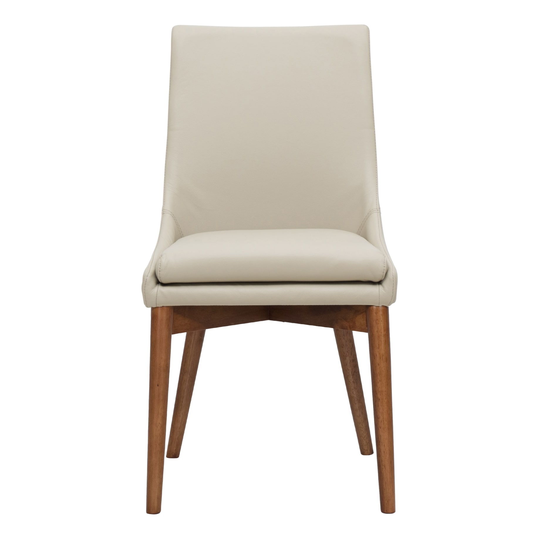 Highland Dining Chair in Leather Mocha / Blackwood Stain