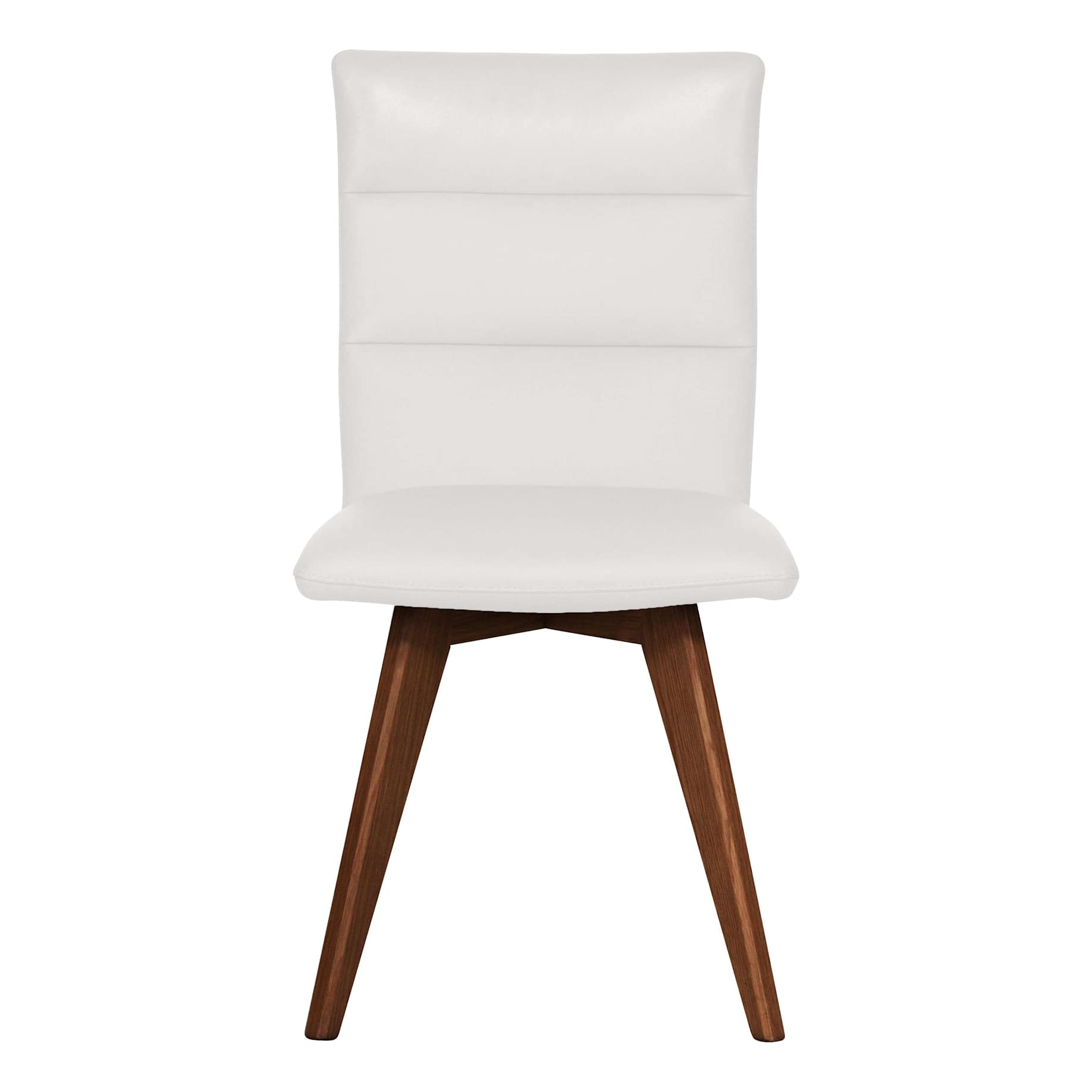 White leather dining chairs with wooden legs hot sale