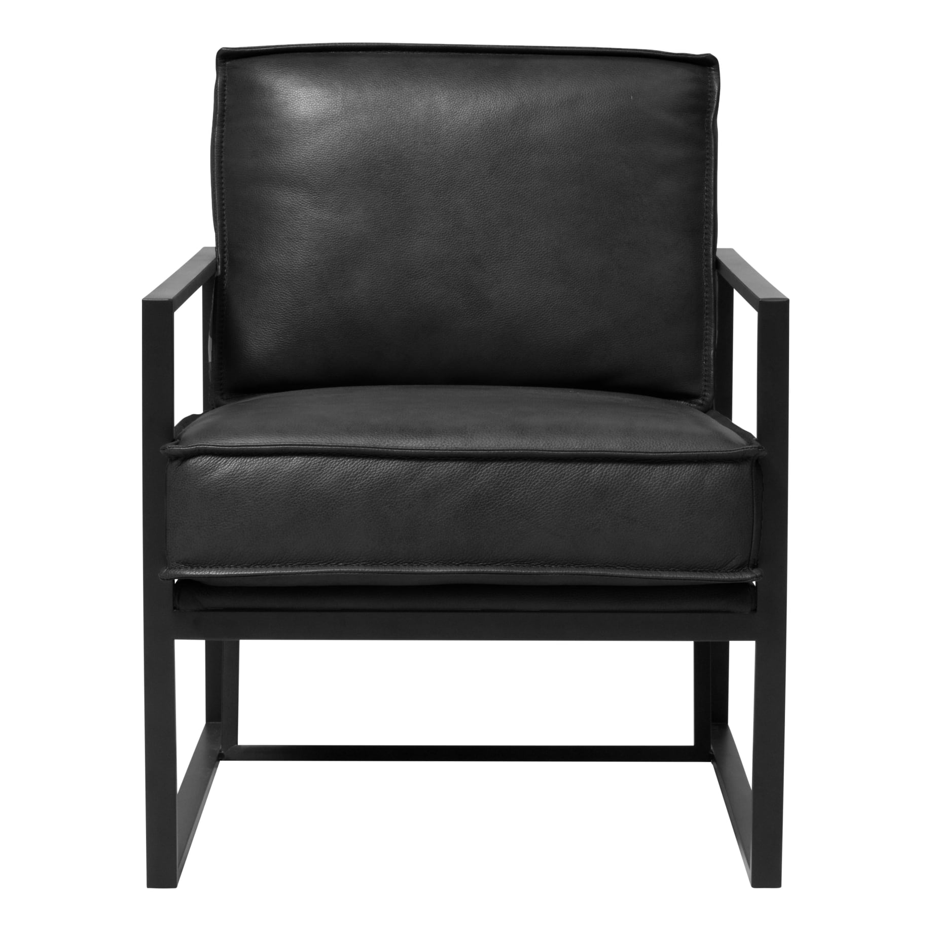Hugo Designer Chair in Leather Black
