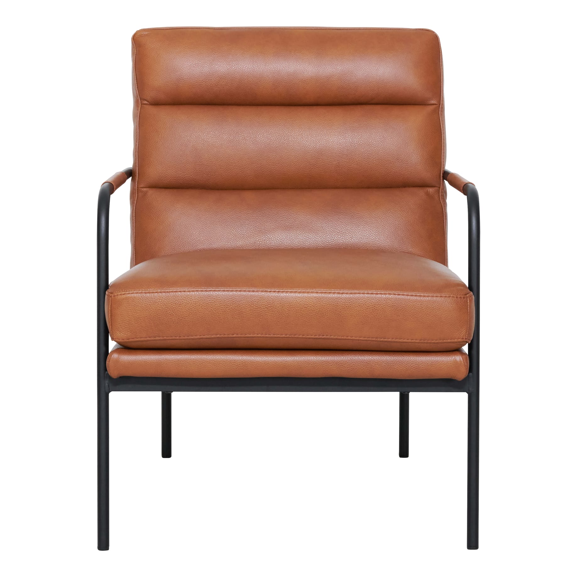 Hurley Designer Chair in Missouri Leather Brown