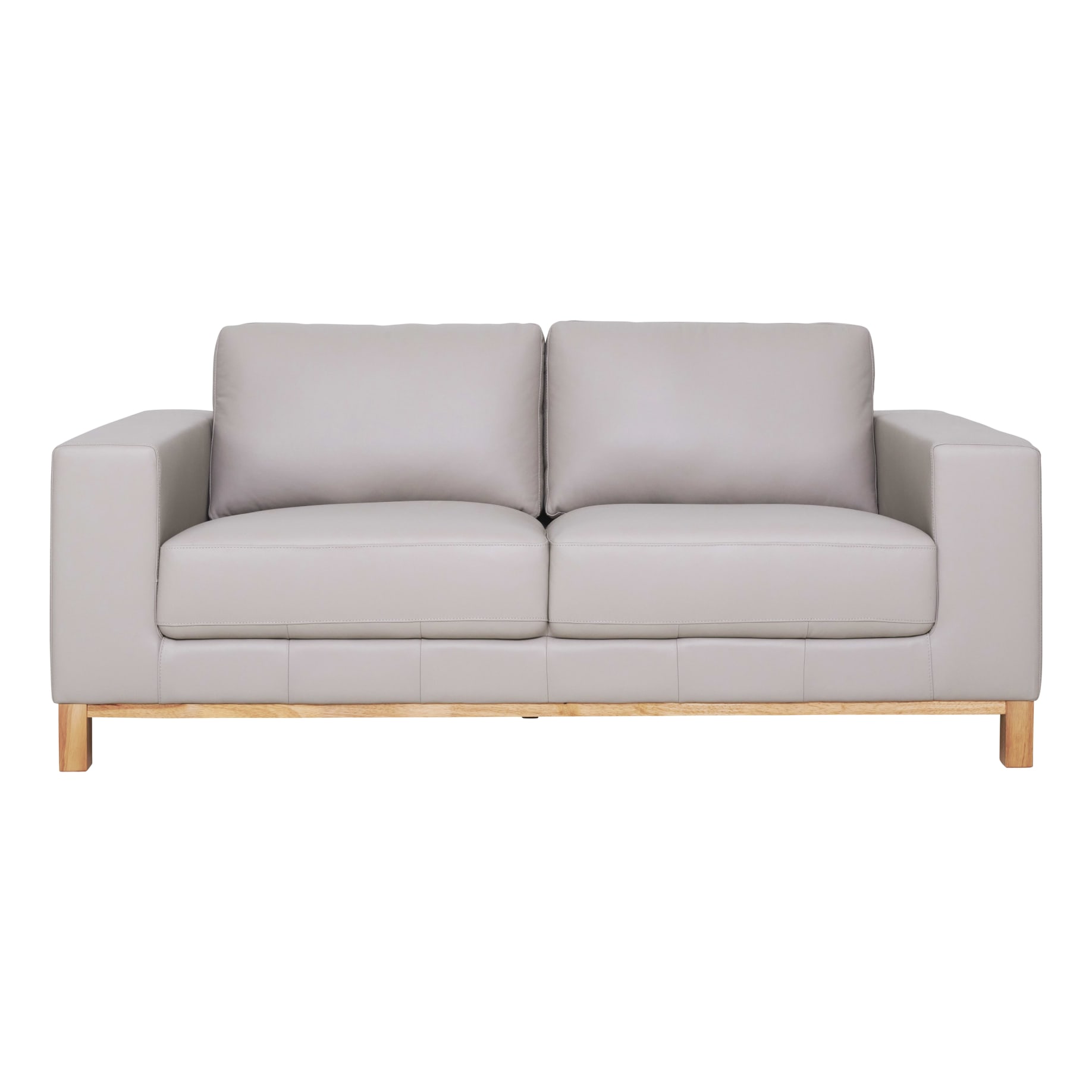 Jasper 2.5 Seater Sofa in Linea Leather Light Grey