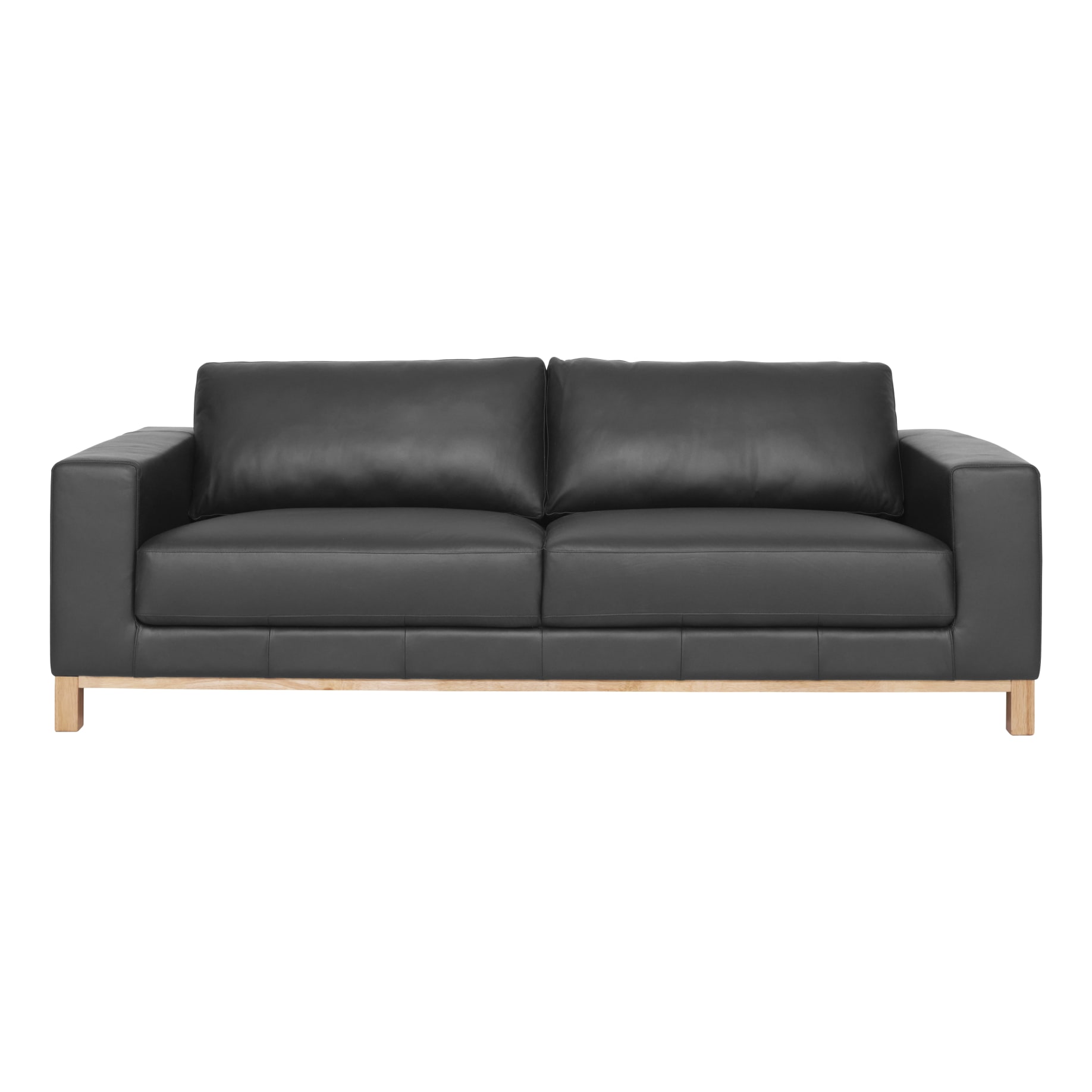 Jasper 3 Seater Sofa in Linea Leather Charcoal