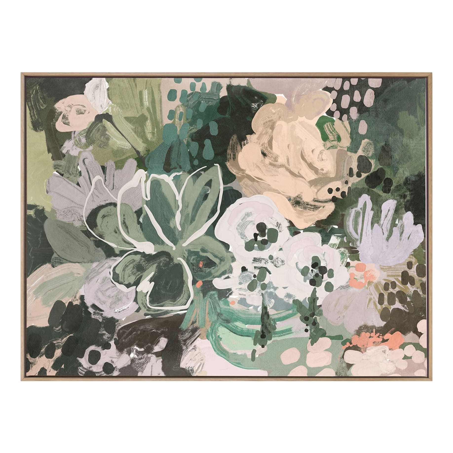 Jungle Lily Landscape Box Framed Canvas in 163 x 123cm