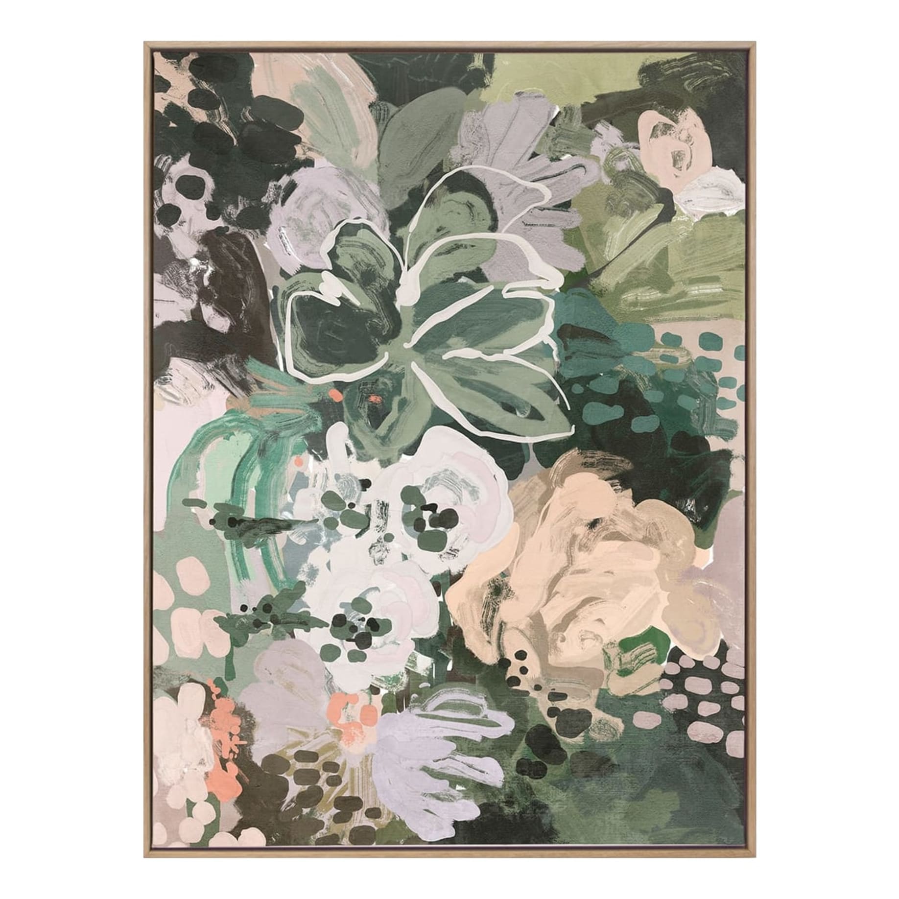 Jungle Lily Portrait Box Canvas in 93 x 123cm