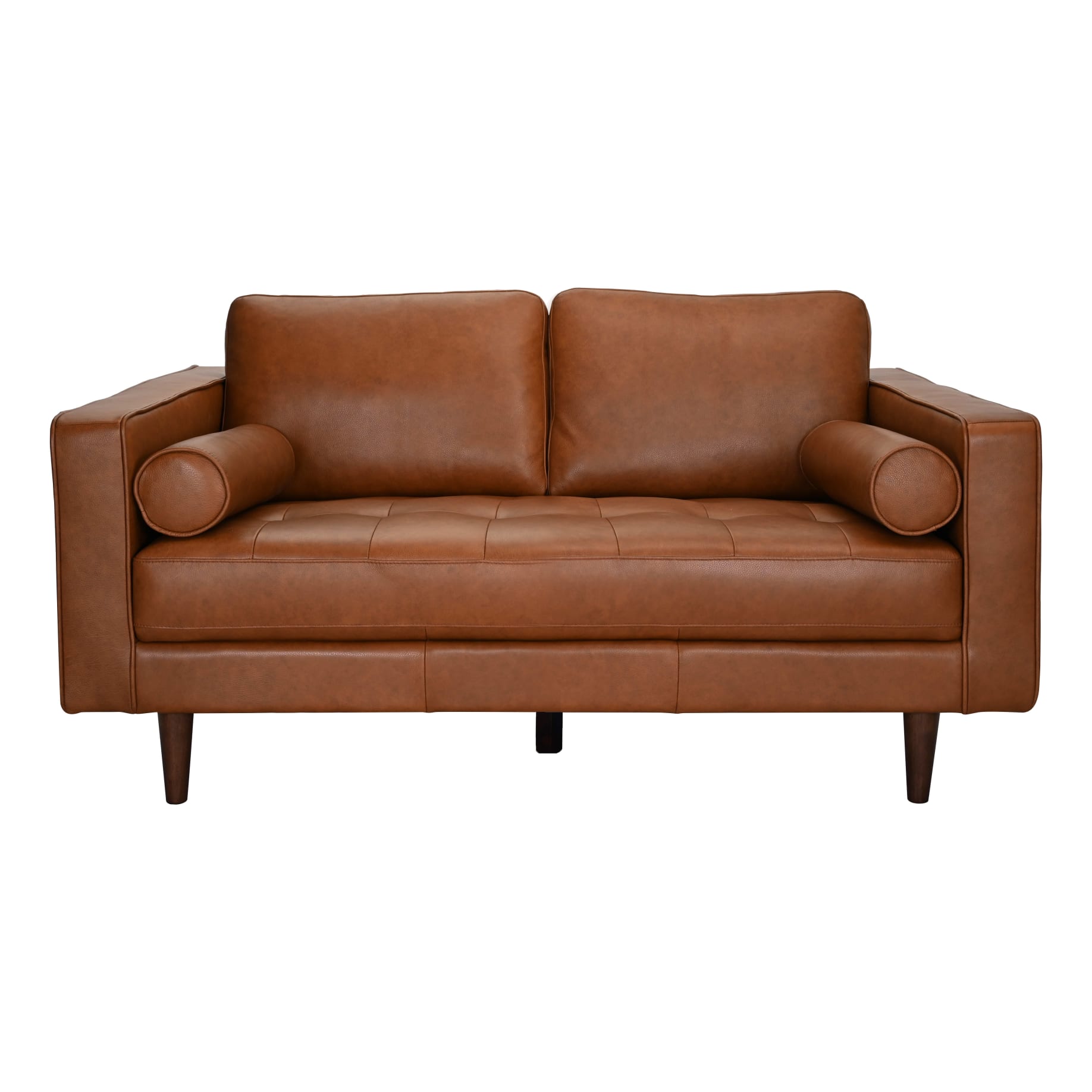 Kobe 2 Seater Sofa in Missouri Leather Brown