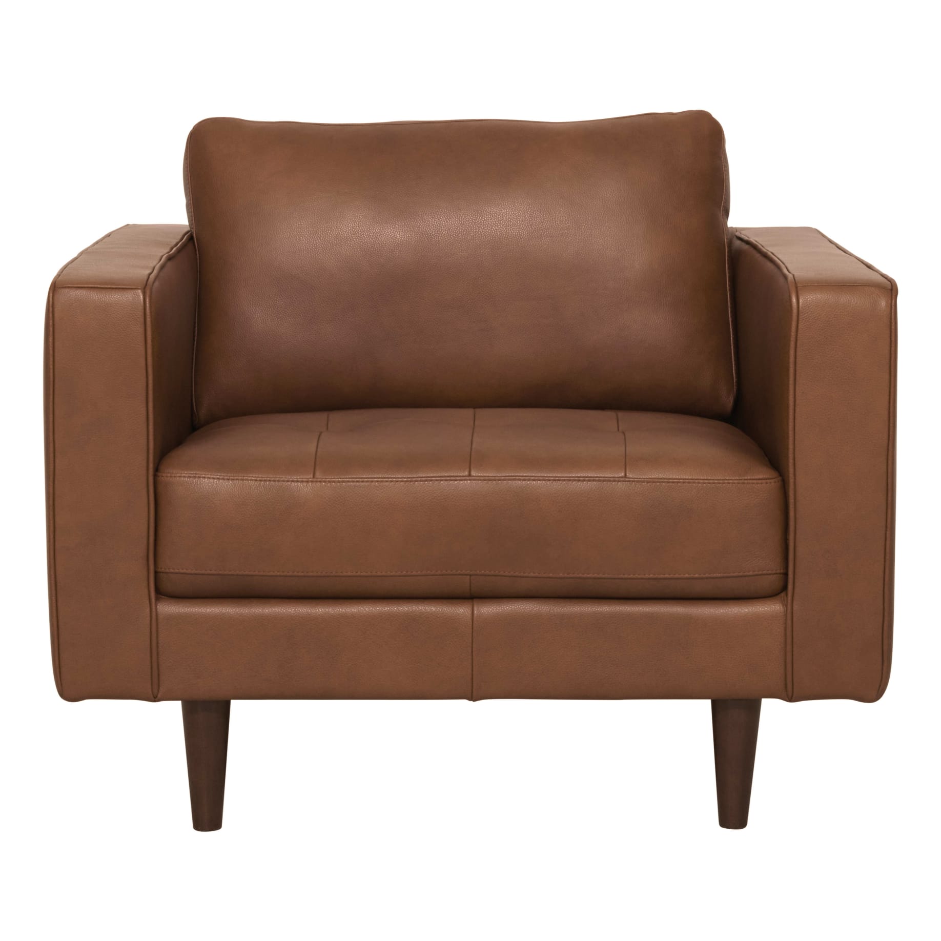 Kobe Armchair in Missouri Leather Brown