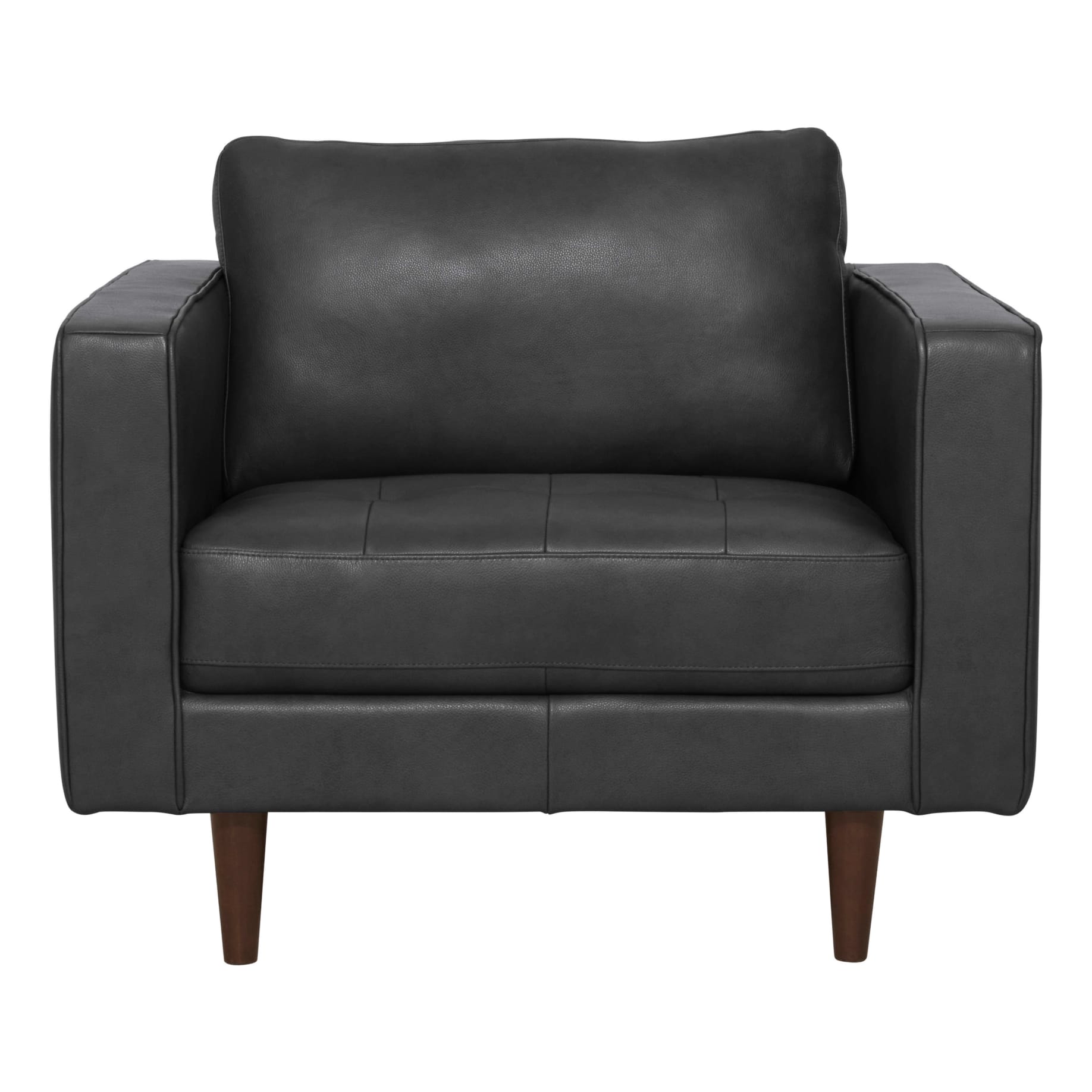 Kobe Armchair in Alpine Leather Black