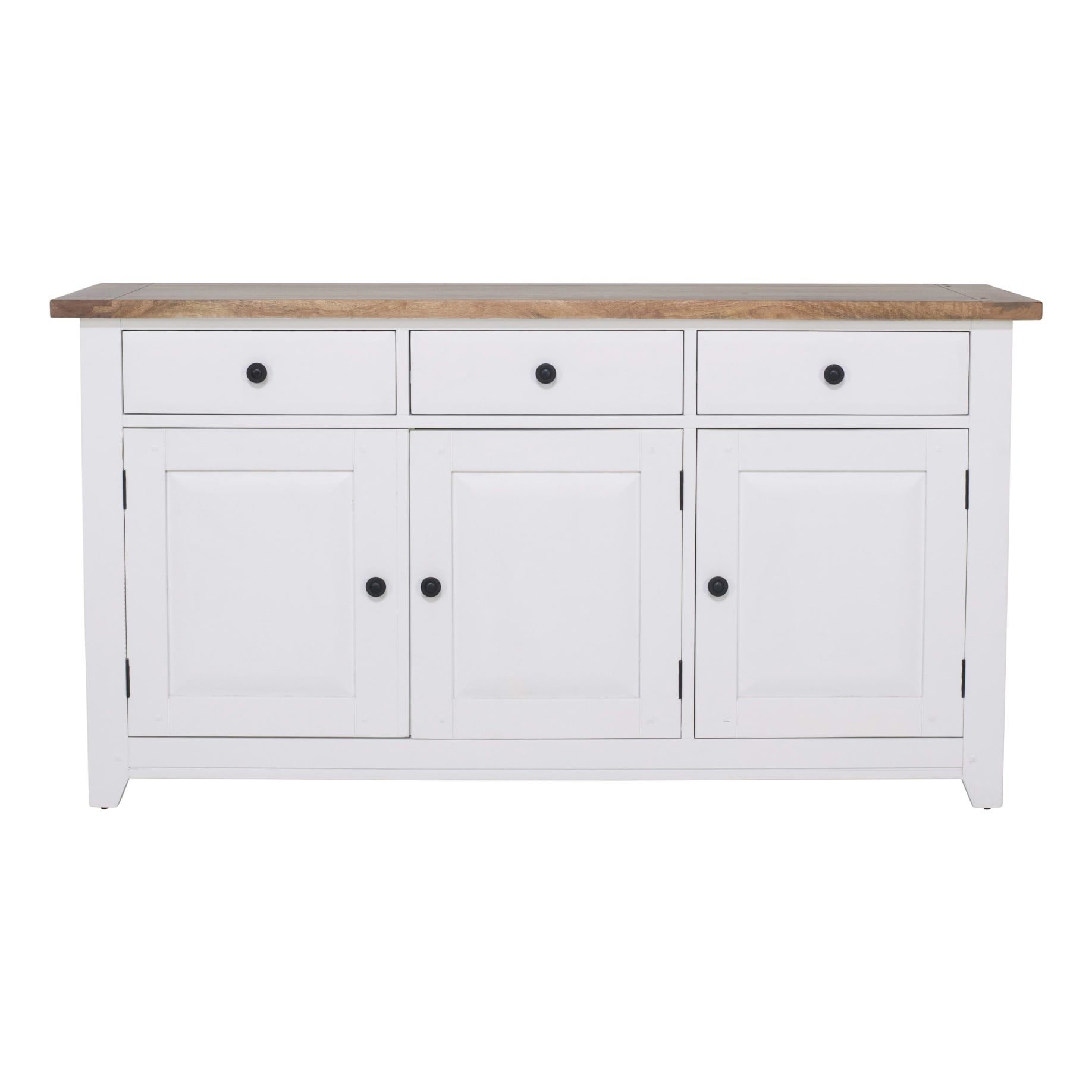 Mango Creek Buffet 3 Door in Clear Lacquer/White