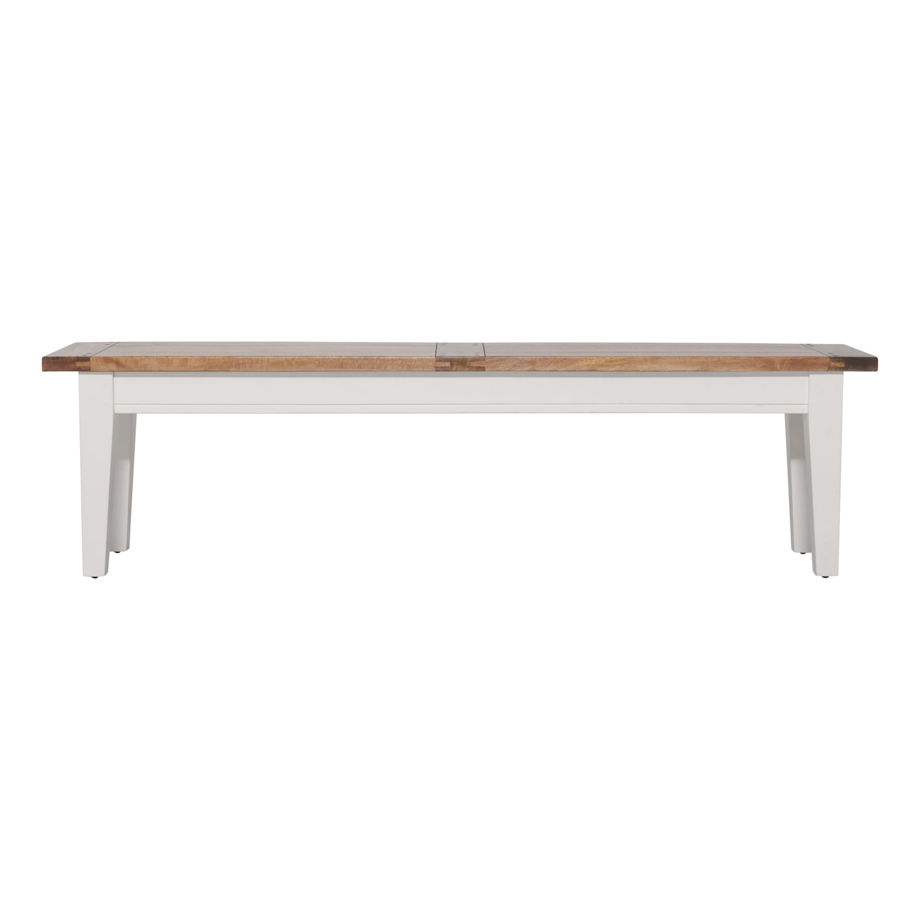 Mango Creek Bench 170cm (For 210 Dining Table) in White / Clear Lacquer