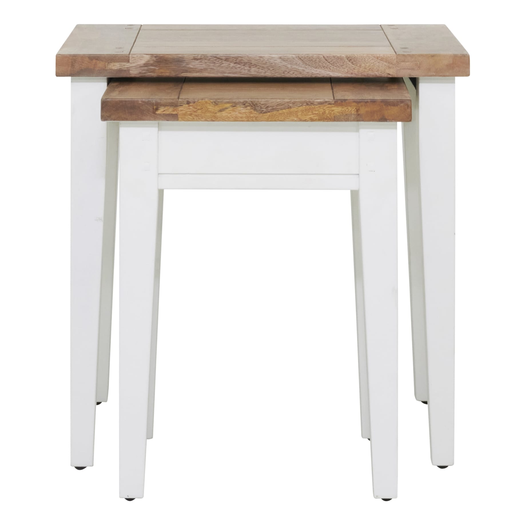 Mango Creek Nest of Tables in White / Clear Lacquer