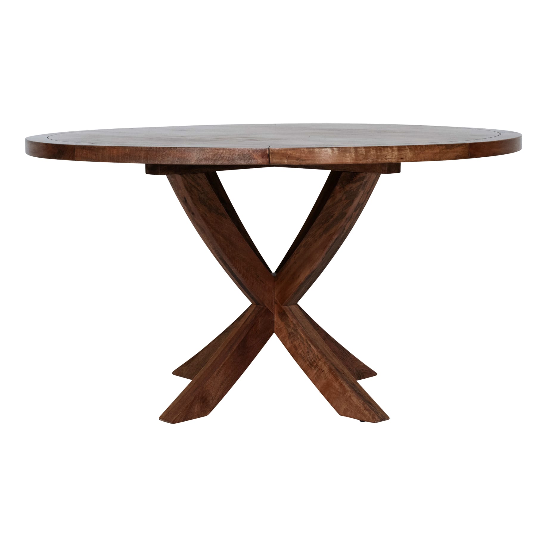 Mango Creek Round Dining Table 120cm in Rustic Chocolate