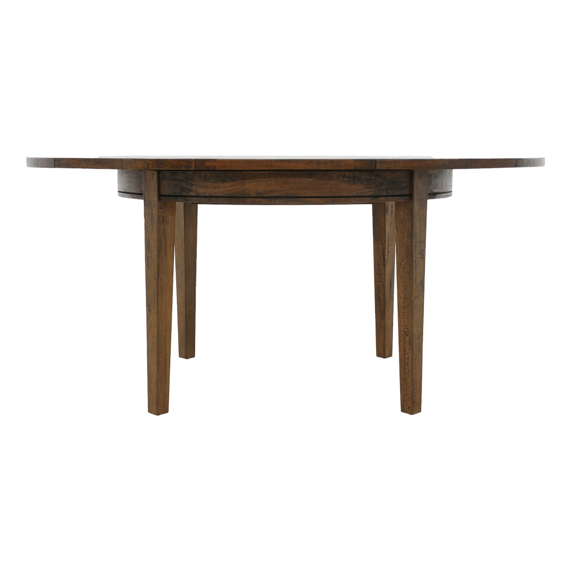 Mango Creek Round Extension Dining Table 120-170cm in Rustic Chocolate