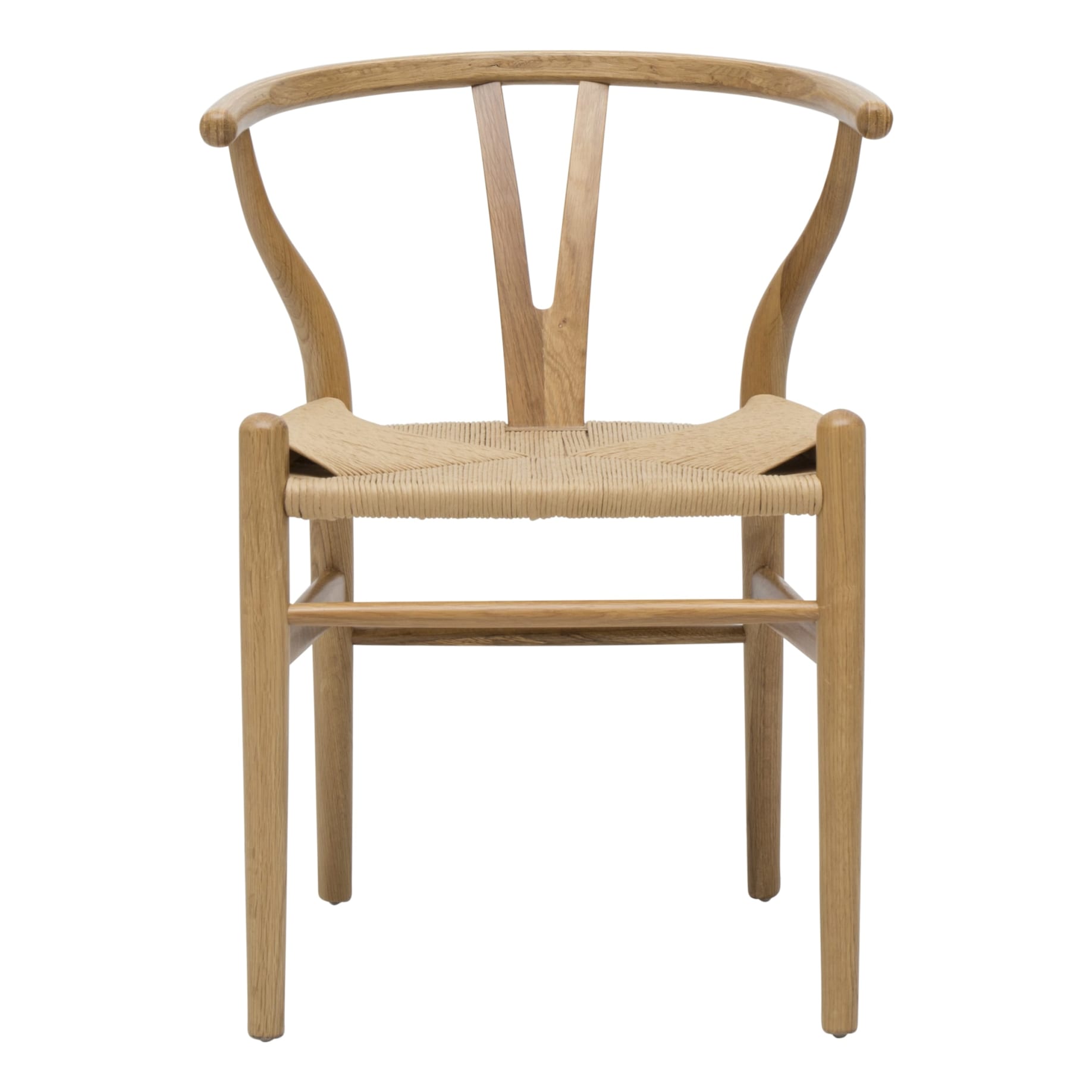 Megs Wishbone Dining Chair in Oak / Natural Seat