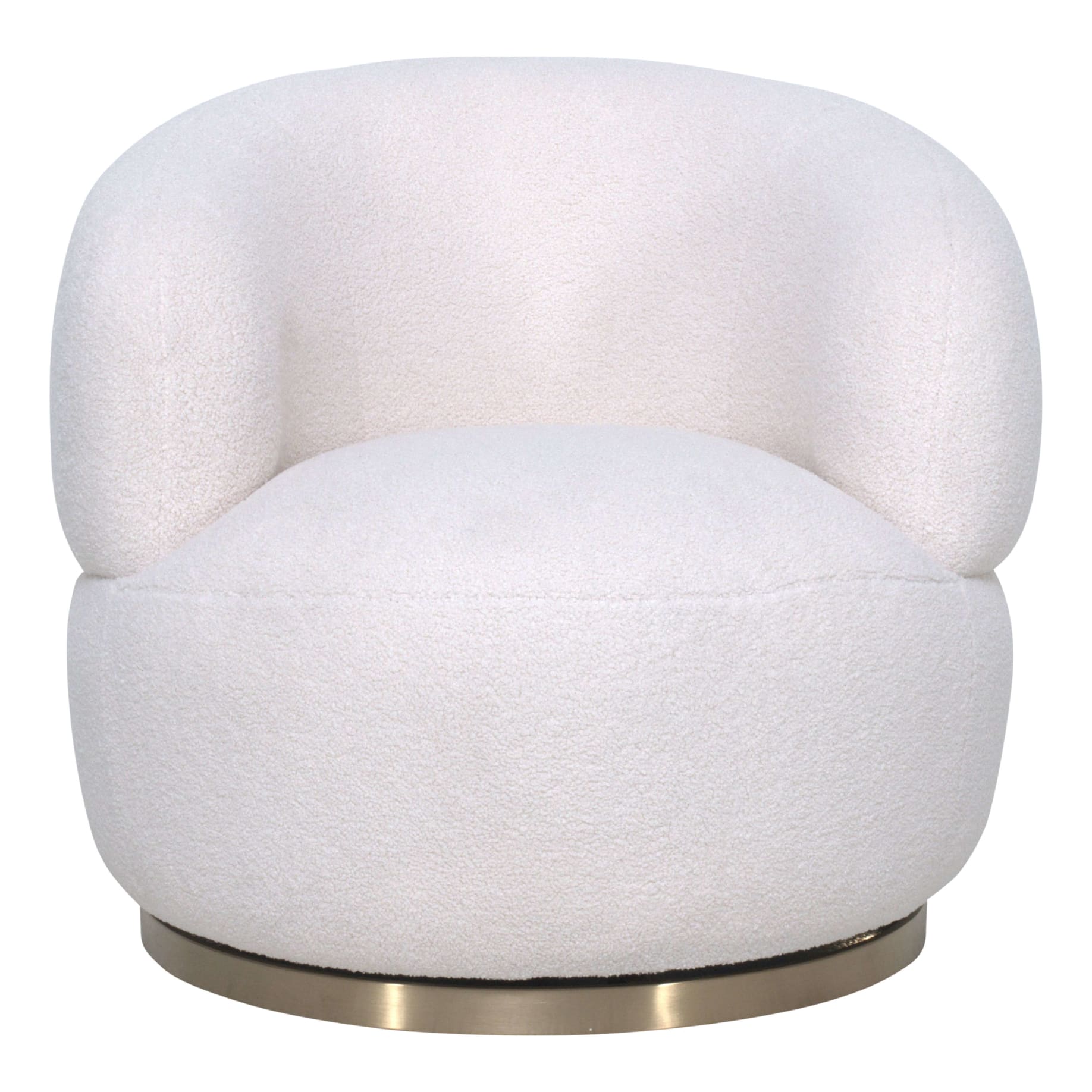 Munich Swivel Chair in Shearling Fabric